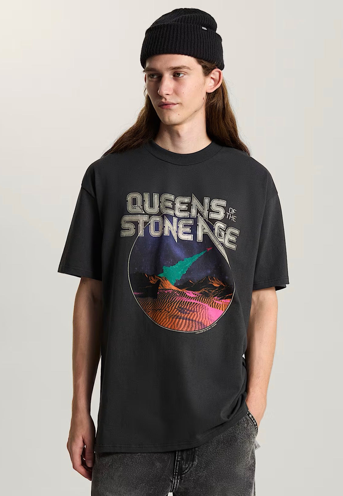 Vans x Queens Of The Stone Age Desert Sessions Faded Black T-Shirt | Men-Image