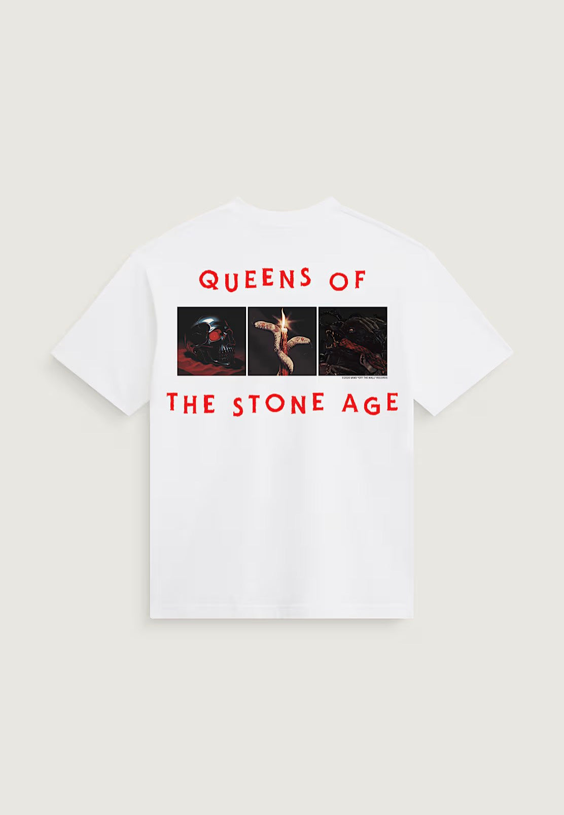 Vans x Queens Of The Stone Age Queens Of The Stone Age White T-Shirt | Men-Image