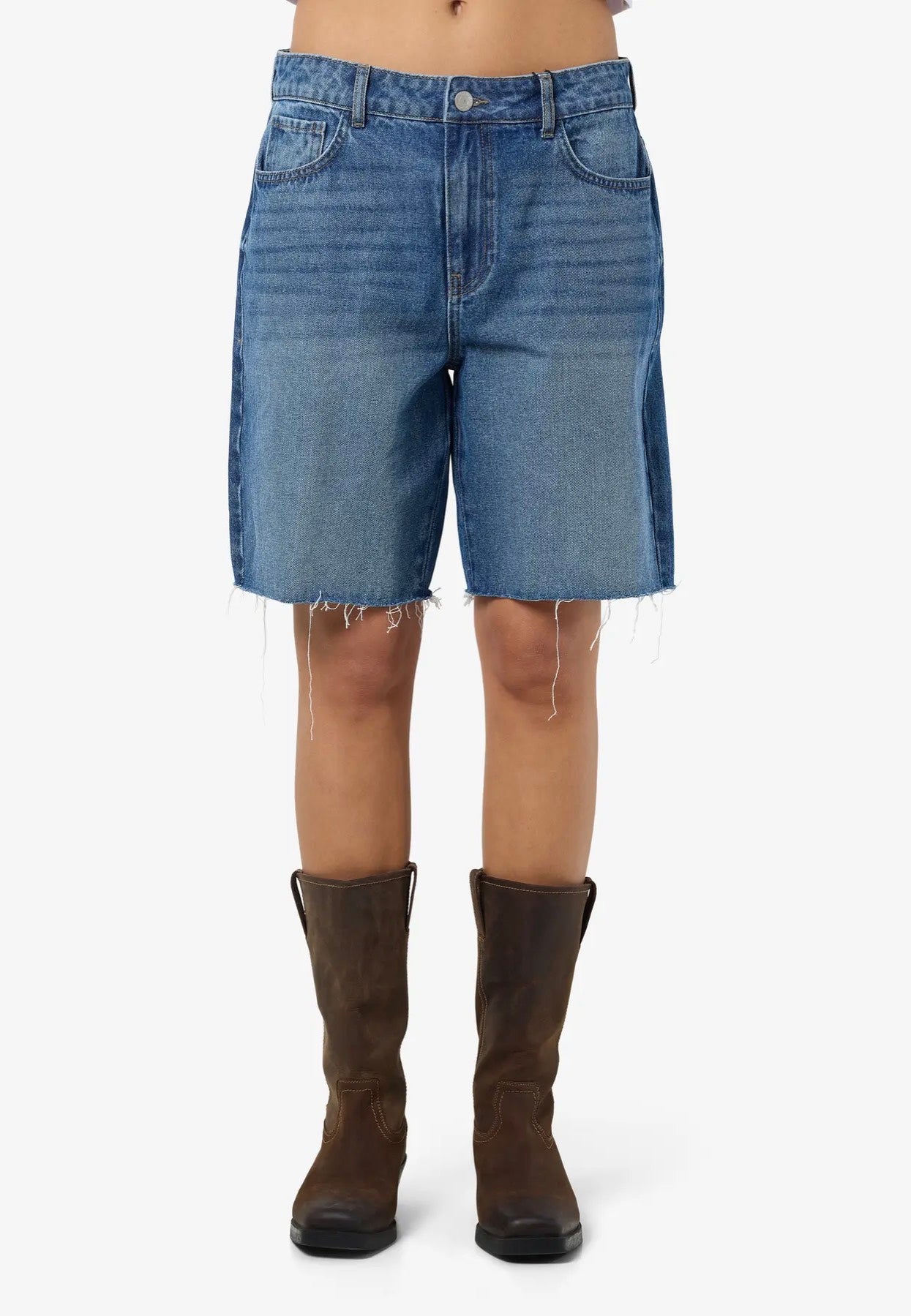 Noisy May - Holla Loose Medium Blue Denim - Shorts | Women-Image