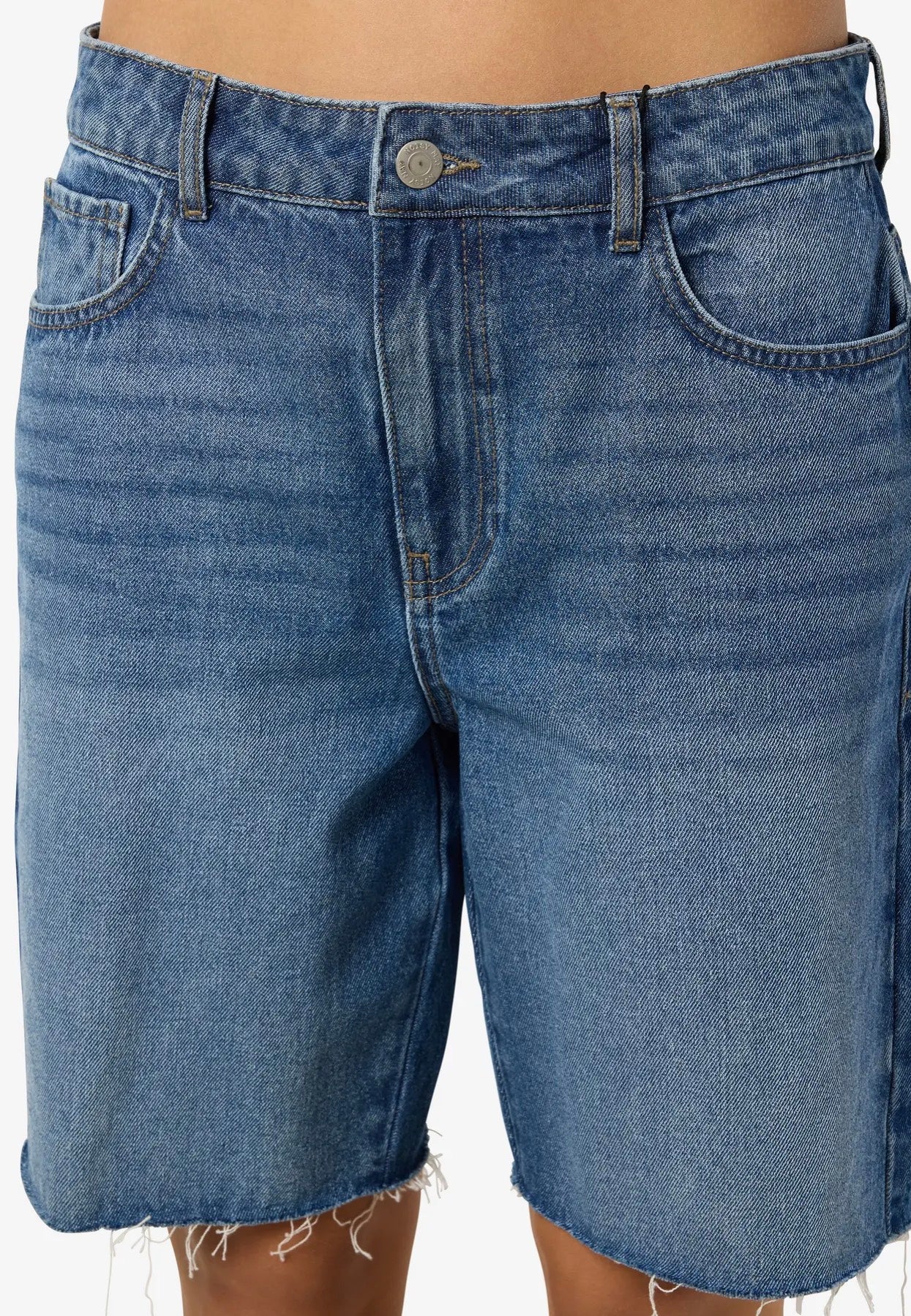 Noisy May - Holla Loose Medium Blue Denim - Shorts | Women-Image