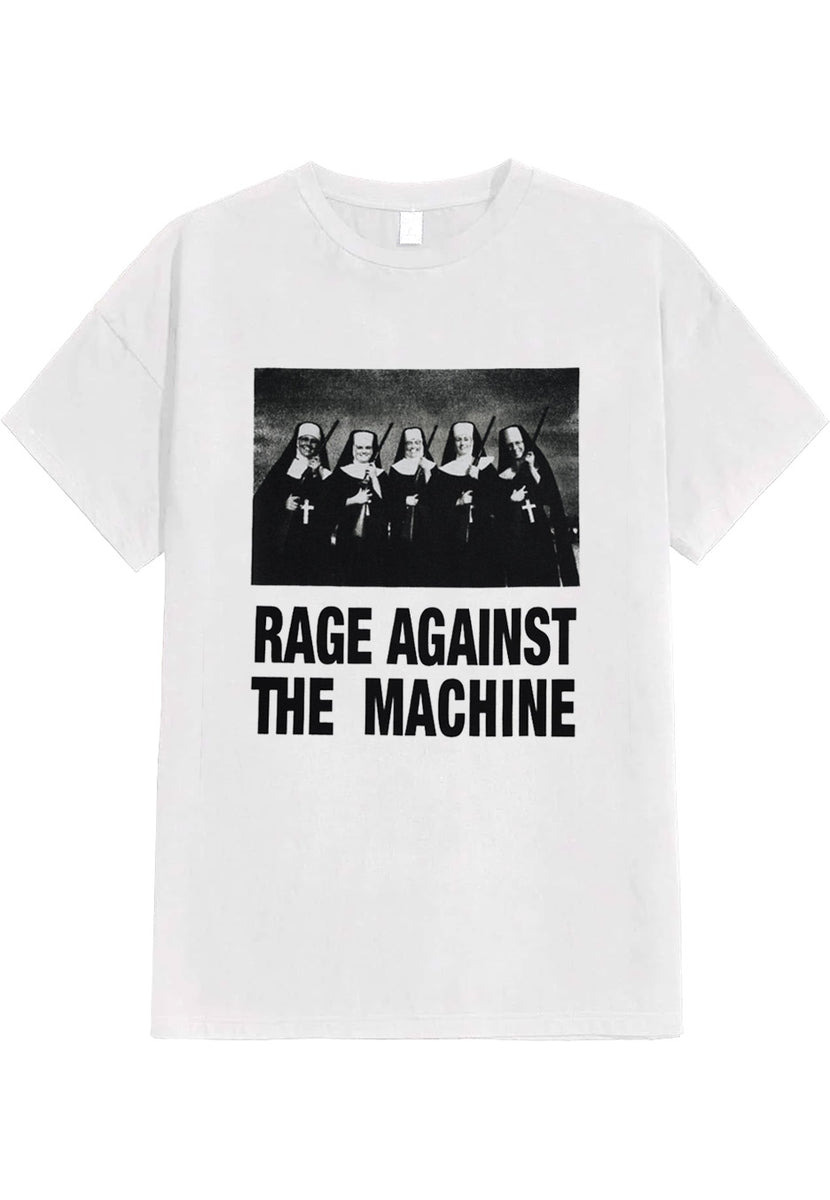 トップス RAGE AGAINST THE MACHINE NUNS & GUNS XL Rage Against The Machine Nuns And Guns White - T-Shirt | Impericon