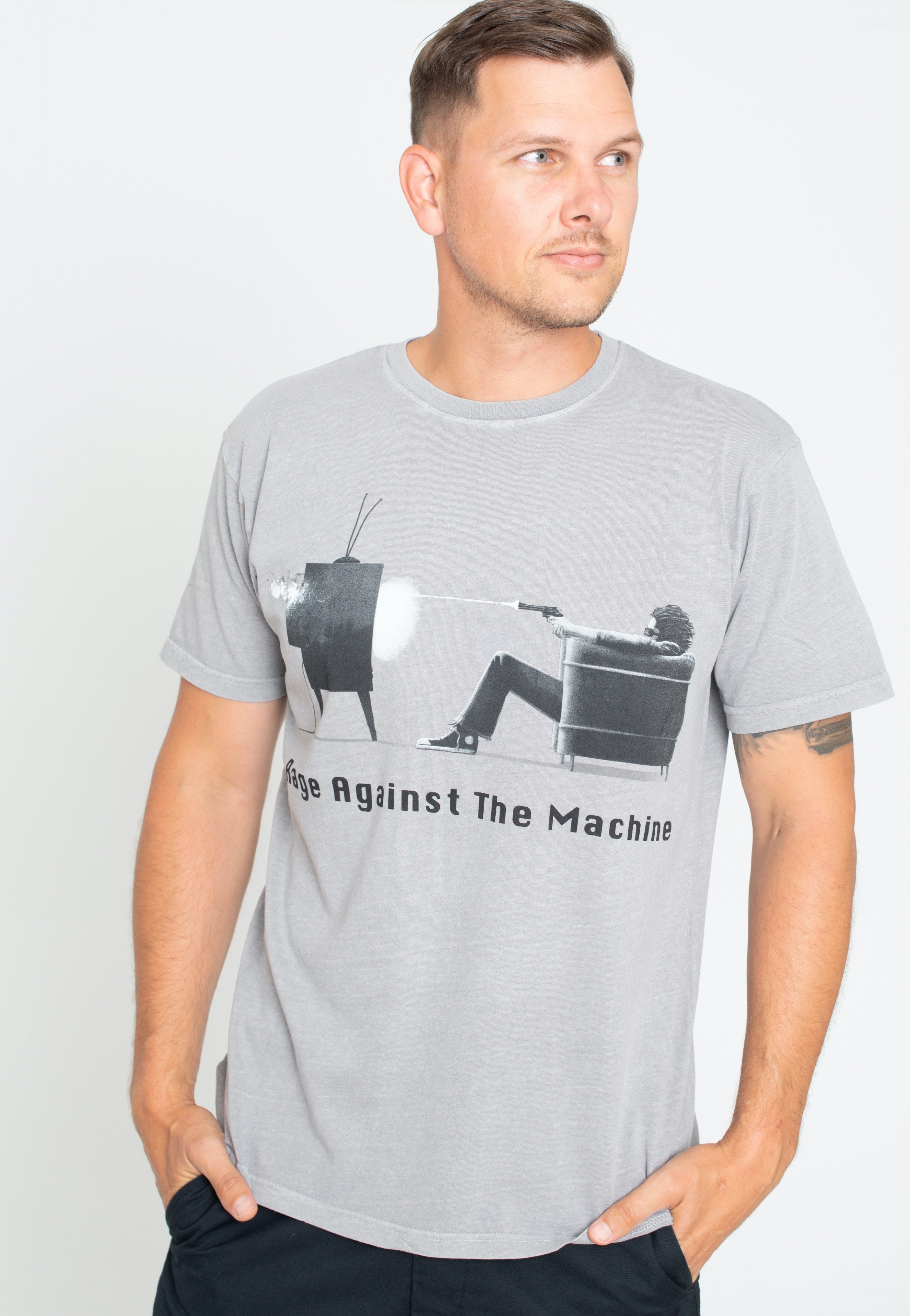 Rage Against The Machine - Won't Do Dip-Dye Grey - T-Shirt