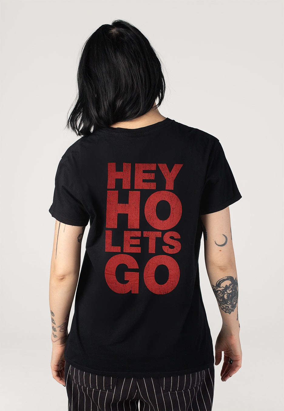 Ramones - Hey Ho Red Block Text - T-Shirt | Women-Image
