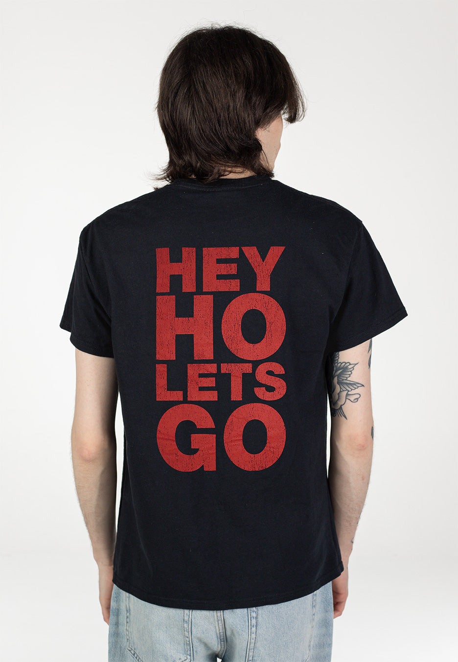 Ramones - Hey Ho Red Block Text - T-Shirt | Men-Image