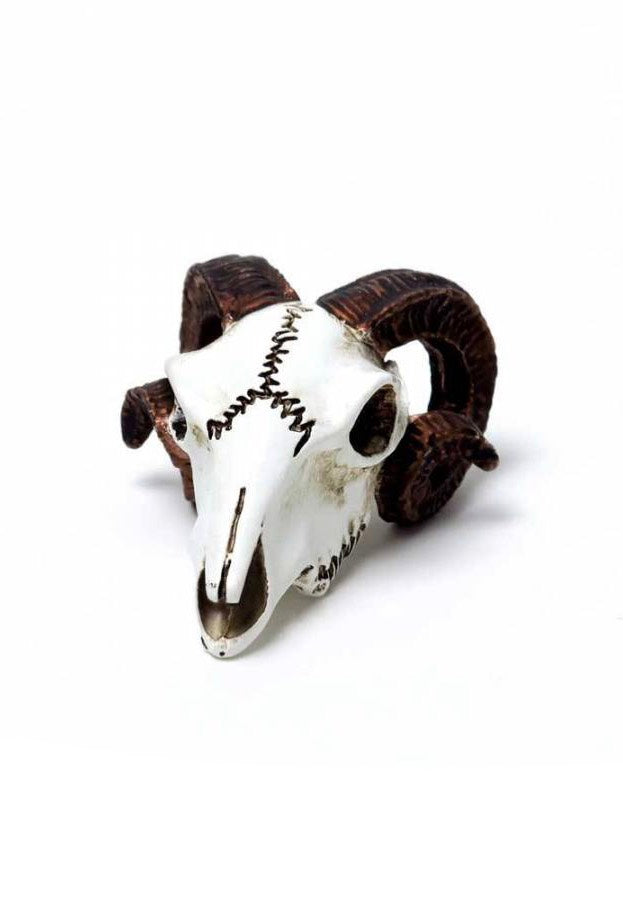 Alchemy England Rams Skull Miniature Statue | Neutral-Image