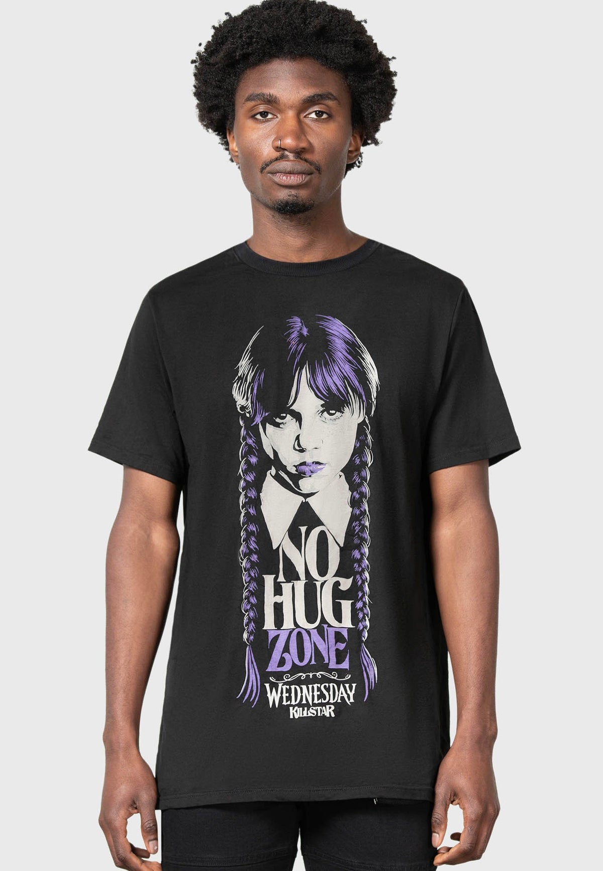 Killstar & Wednesday Ray Of Jet Black Black T-Shirt | Men-Image
