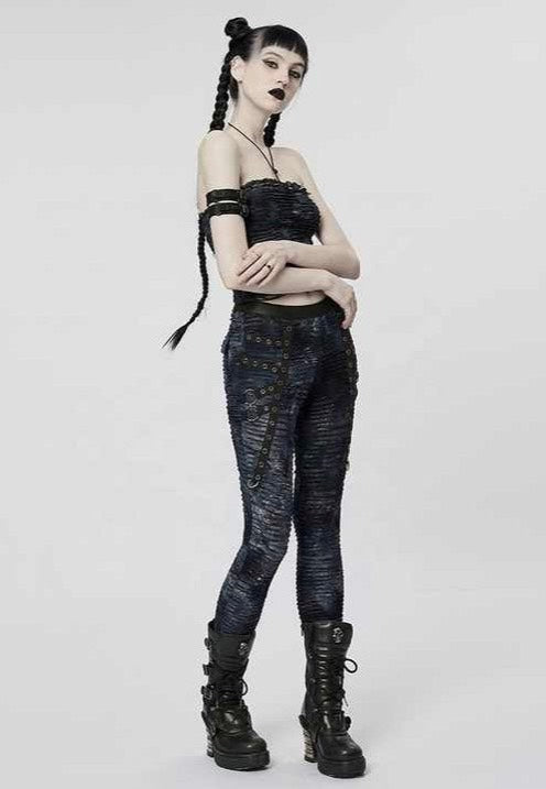 Punk Rave Recorded Butterflies Bandeau Black/Blue Oberteil | Women-Image
