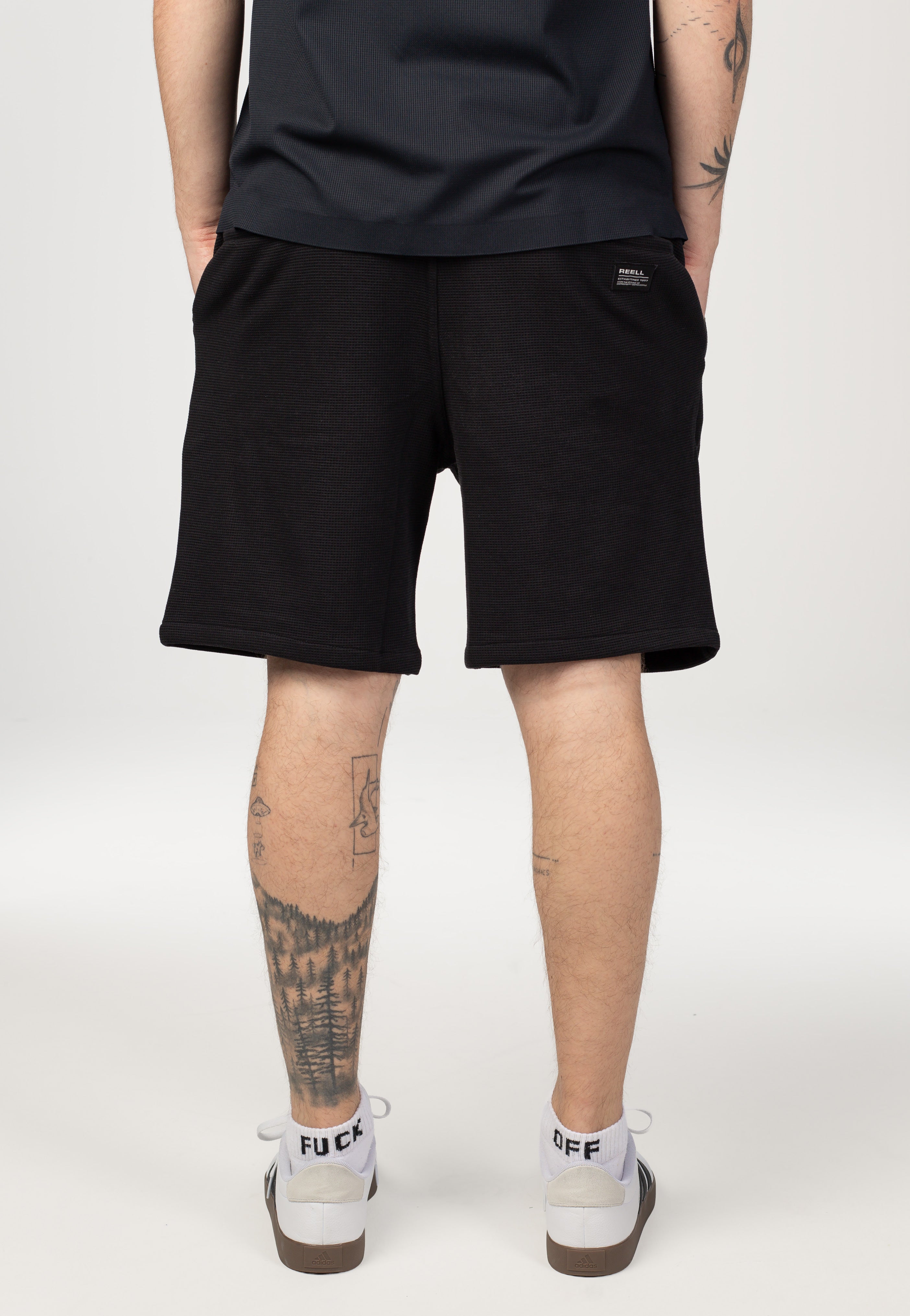 REELL - Surface Waffle Deep Black - Shorts | Men-Image