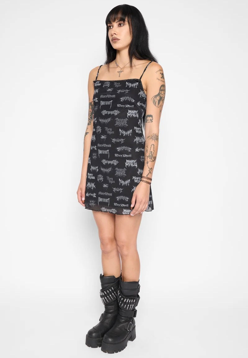 Mary Wyatt Reign Mesh Mini Black Šaty | Women-Image