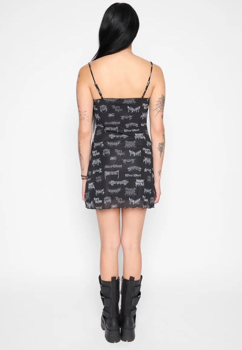 Mary Wyatt Reign Mesh Mini Black Šaty | Women-Image