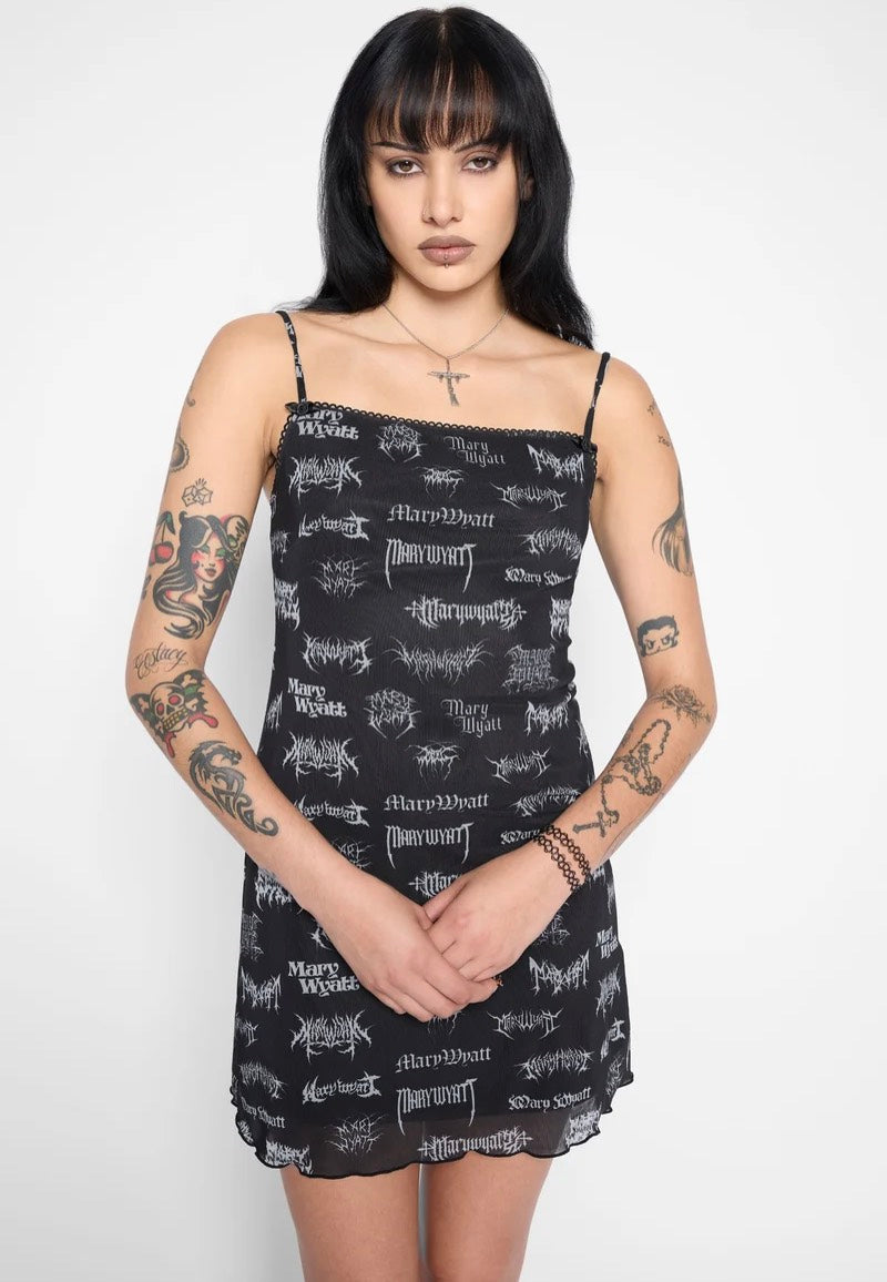 Mary Wyatt Reign Mesh Mini Black Šaty | Women-Image