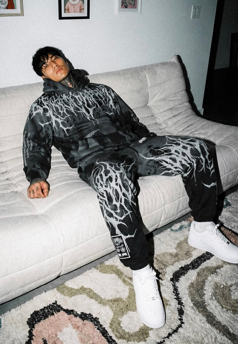 Stay Cold Apparel - Reign Of Blood Grey Dye - Sweat Pants | Men-Image