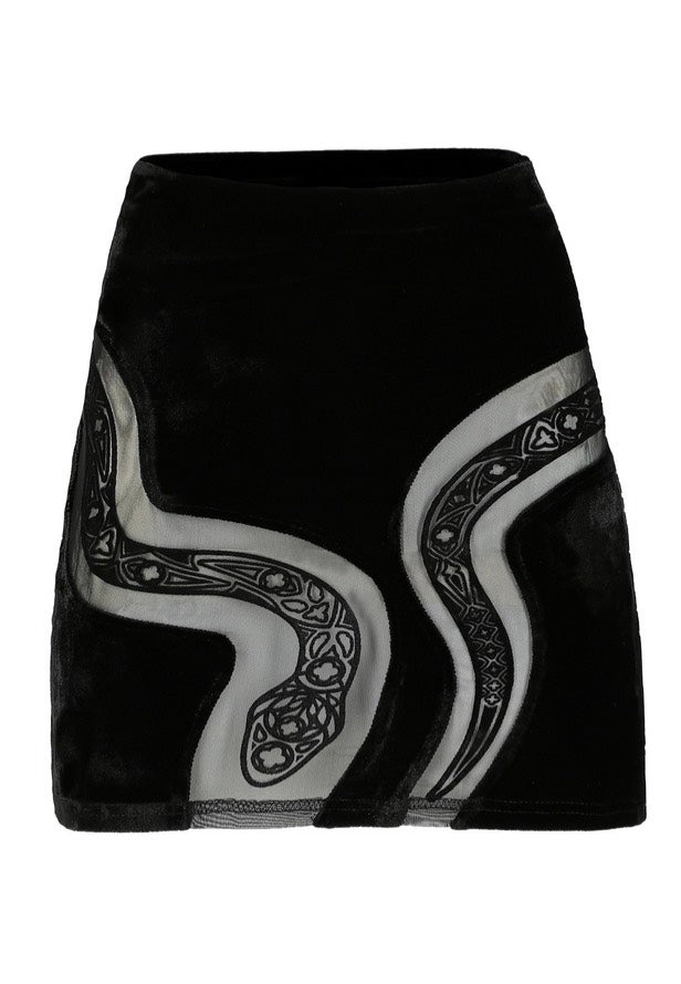 Restyle - Cathedral Snake Mini Black - Skirt | Women-Image
