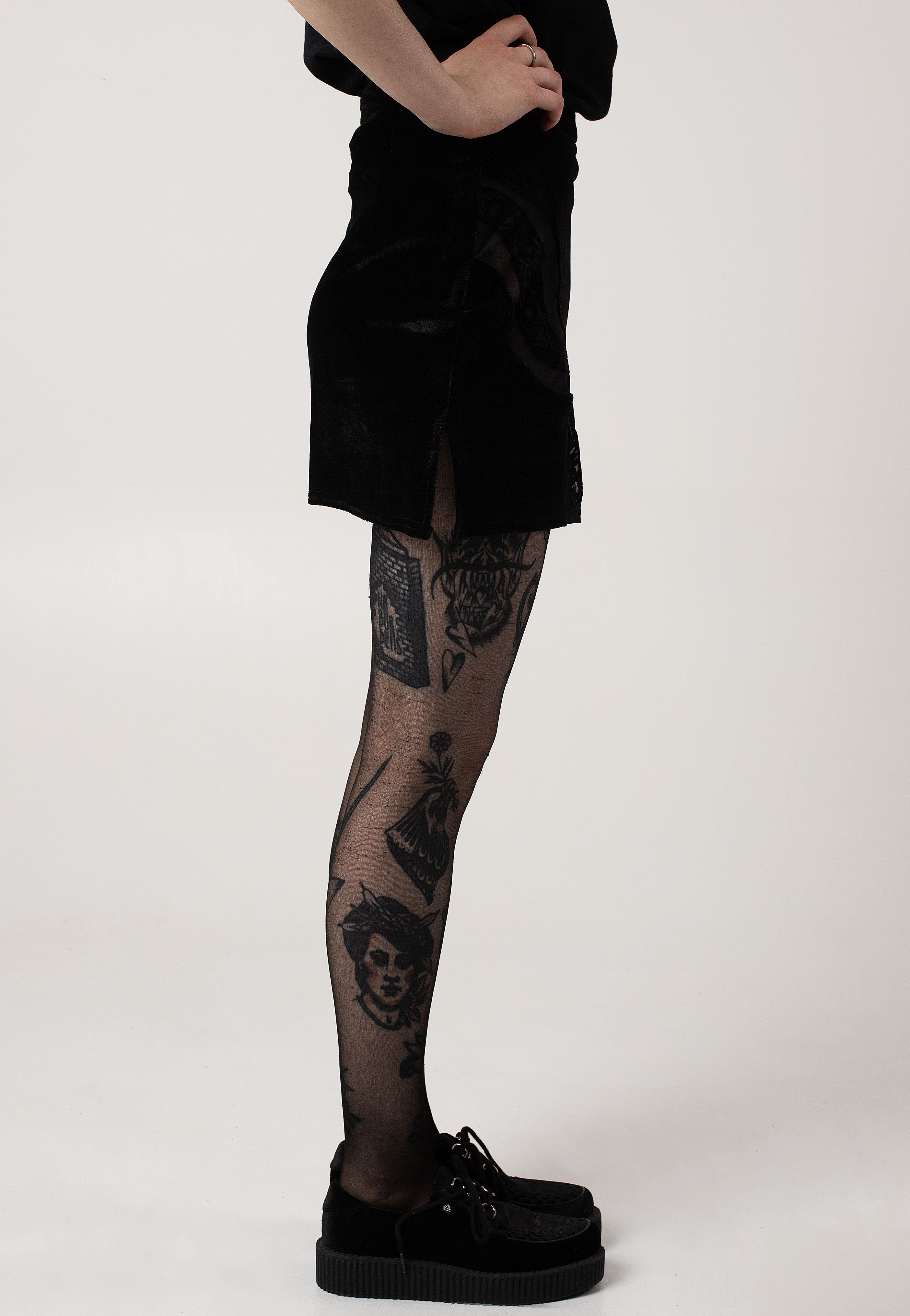 Restyle - Cathedral Snake Mini Black - Skirt | Women-Image