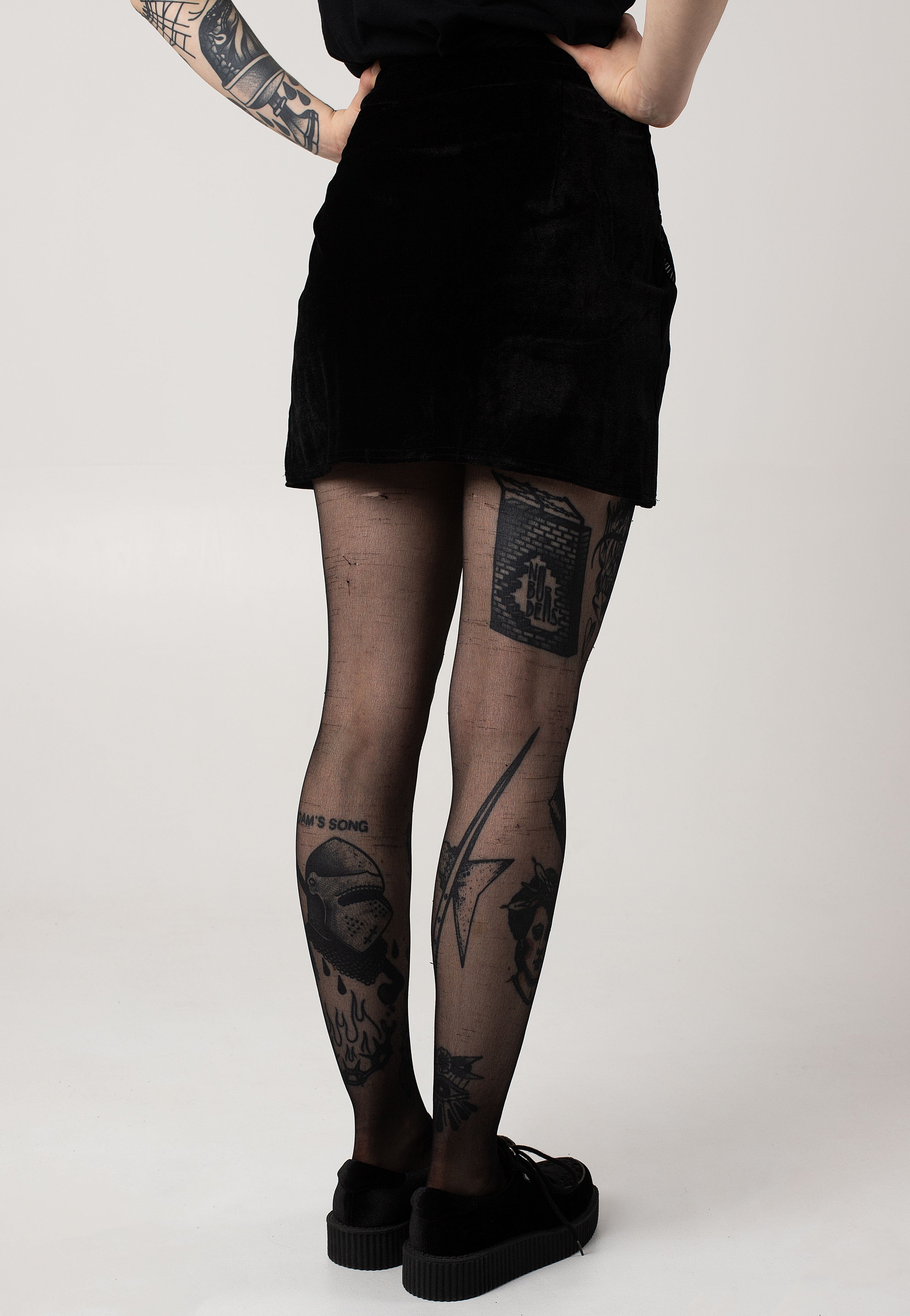 Restyle - Cathedral Snake Mini Black - Skirt | Women-Image