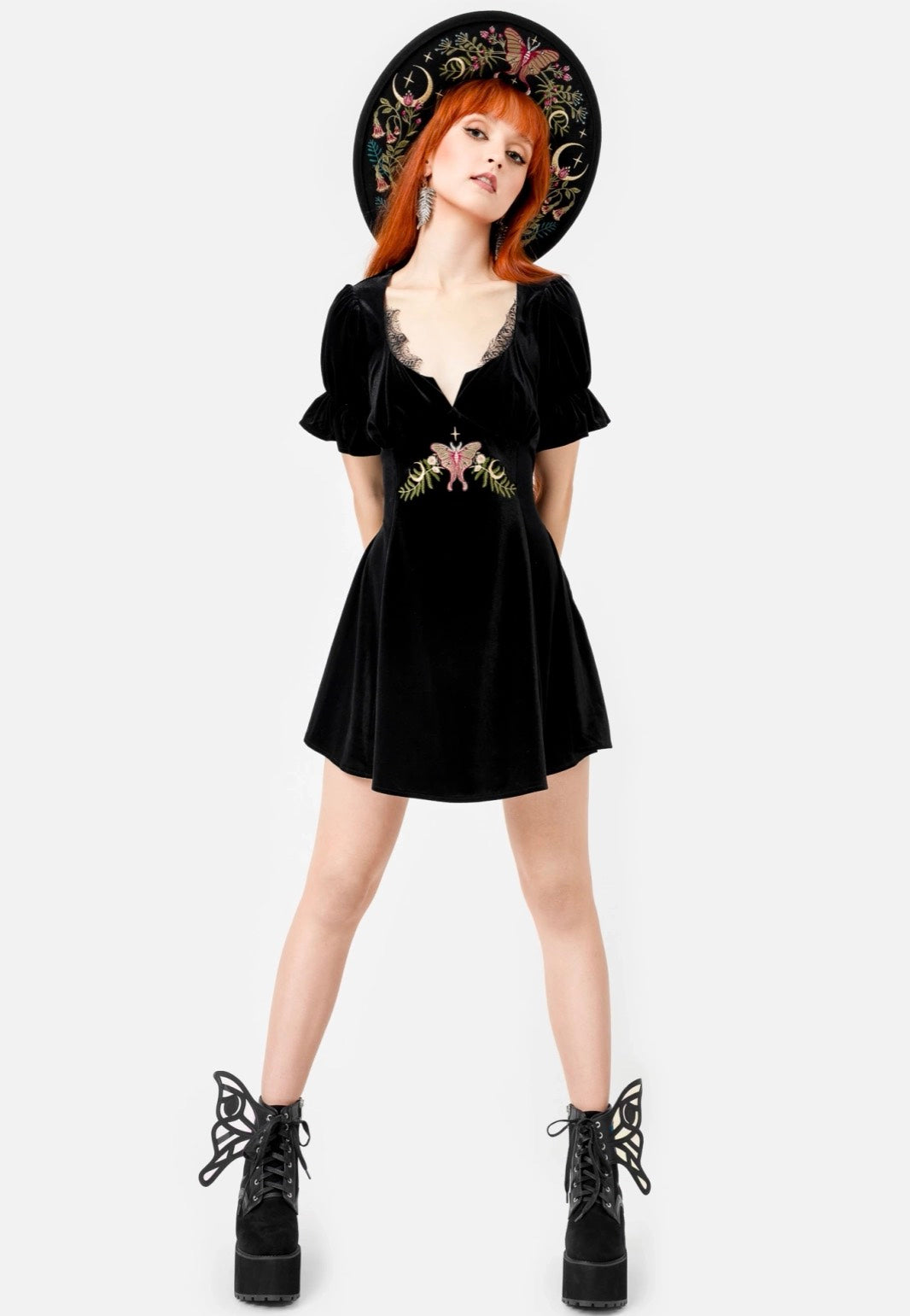 Restyle - Midnight Flora Black - Dress | Women-Image