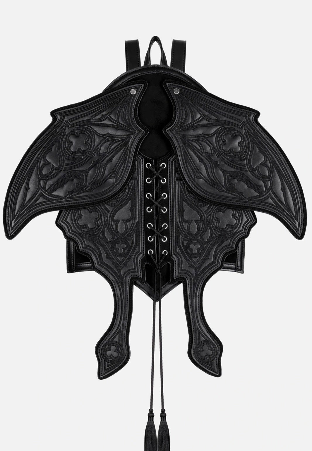 Restyle Obsidian Moth PU Black Rucksack | Neutral-Image