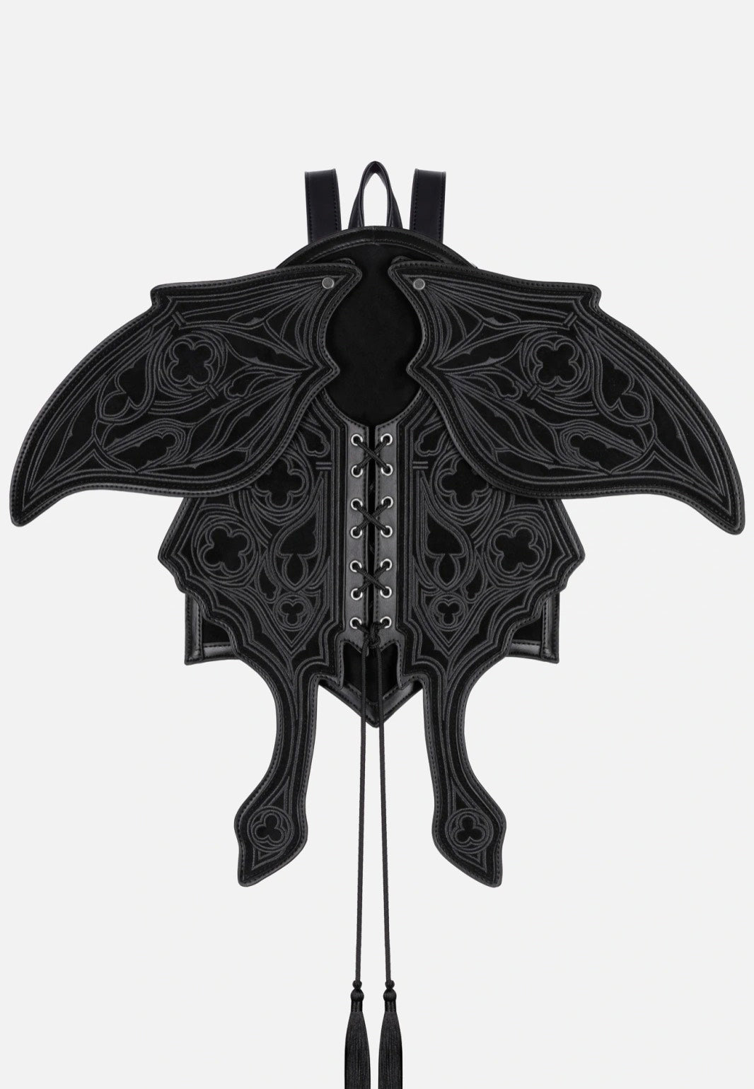 Restyle Obsidian Moth Suede Black Rucksack | Neutral-Image