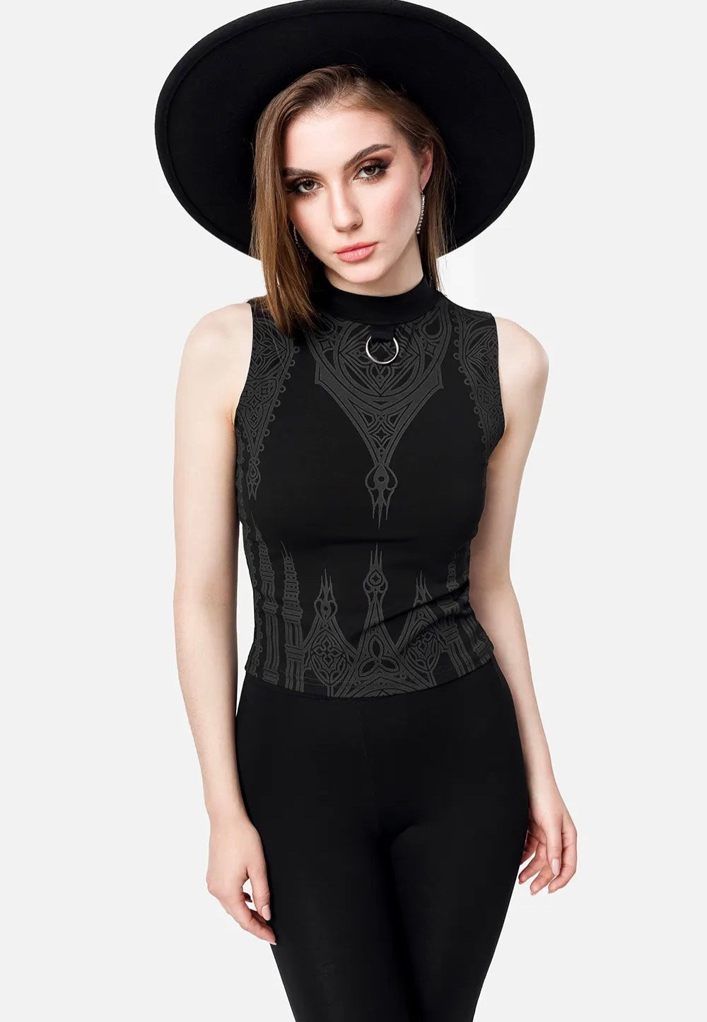 Restyle - Sinful Spires O-Ring Black - Top | Women-Image
