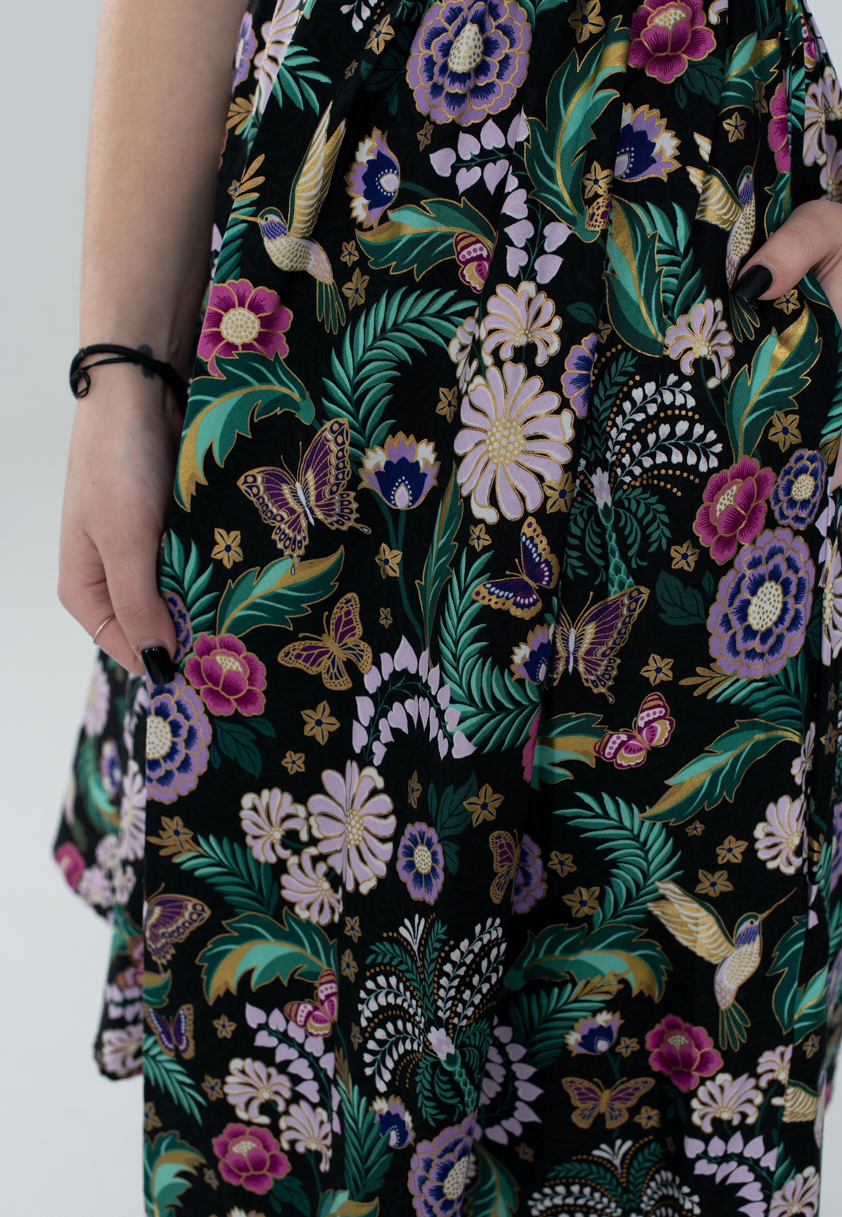Retrolicious - Hummingbird Vintage Black - Dress | Women-Image