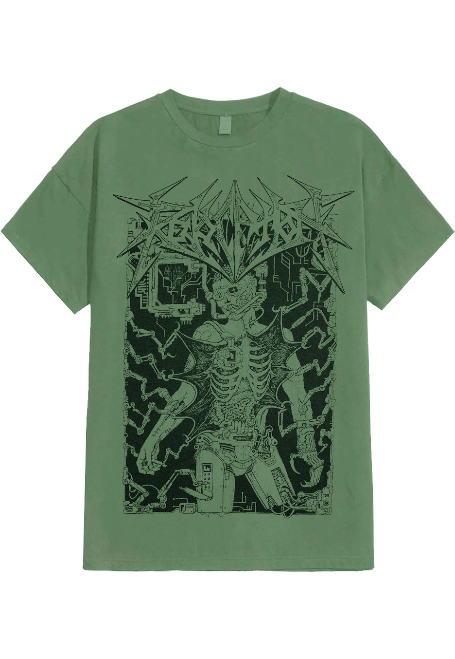 Revocation - Data Corpse Military Green - T-Shirt | Neutral-Image