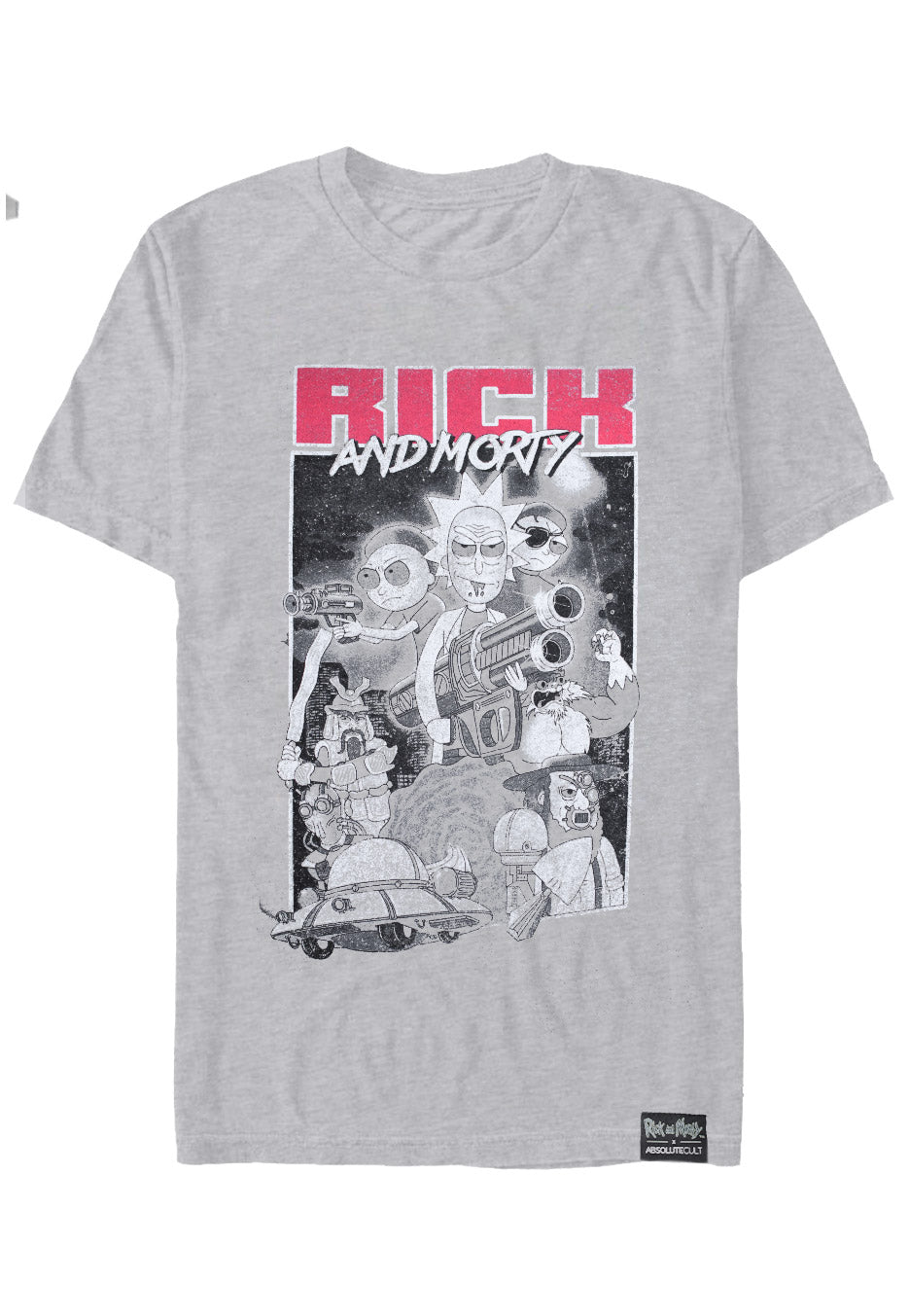 Rick And Morty - Guns Heather Grey - T-Shirt | Neutral-Image