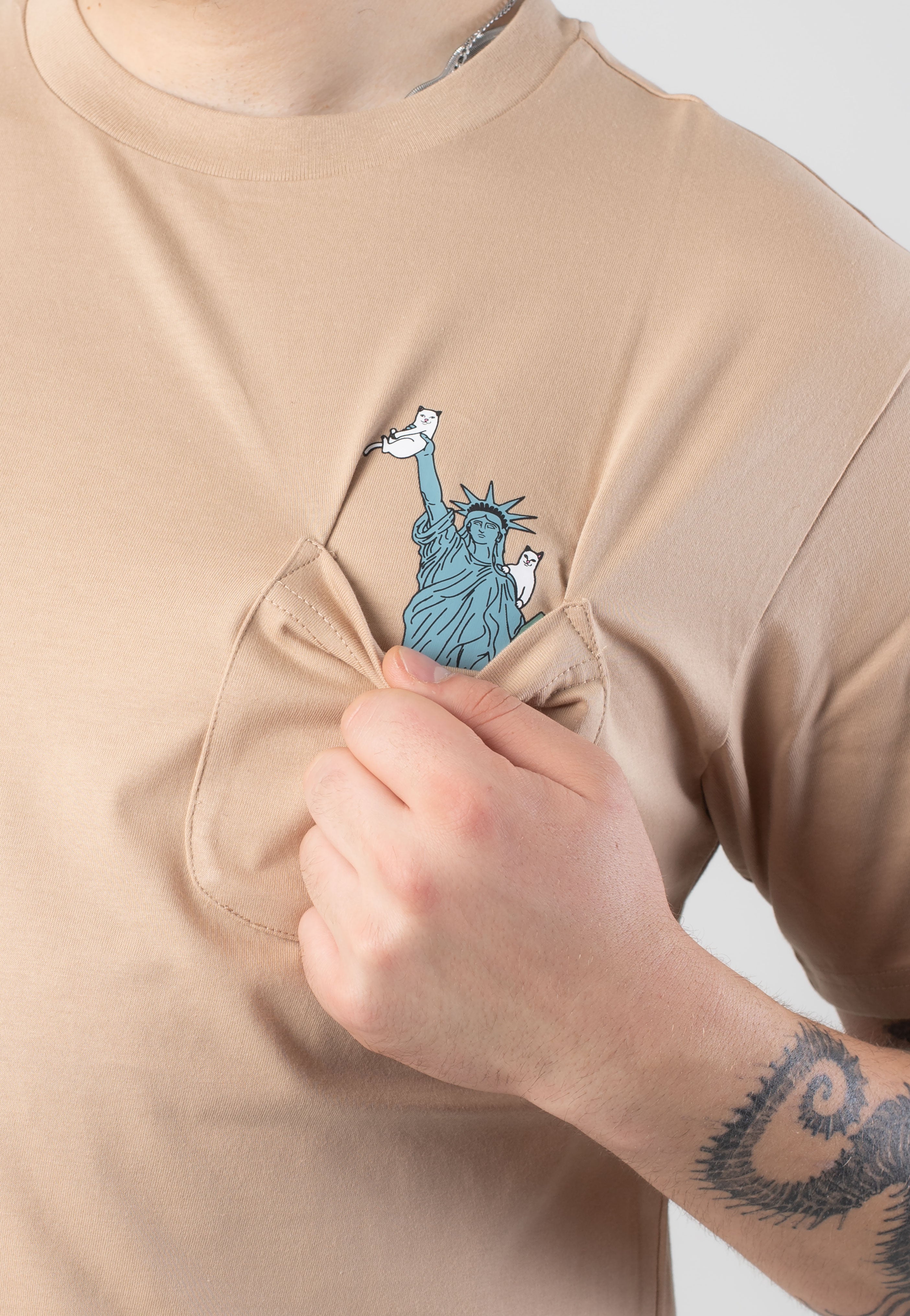 RIPNDIP - Liberty Pocket Almond - T-Shirt | Men-Image