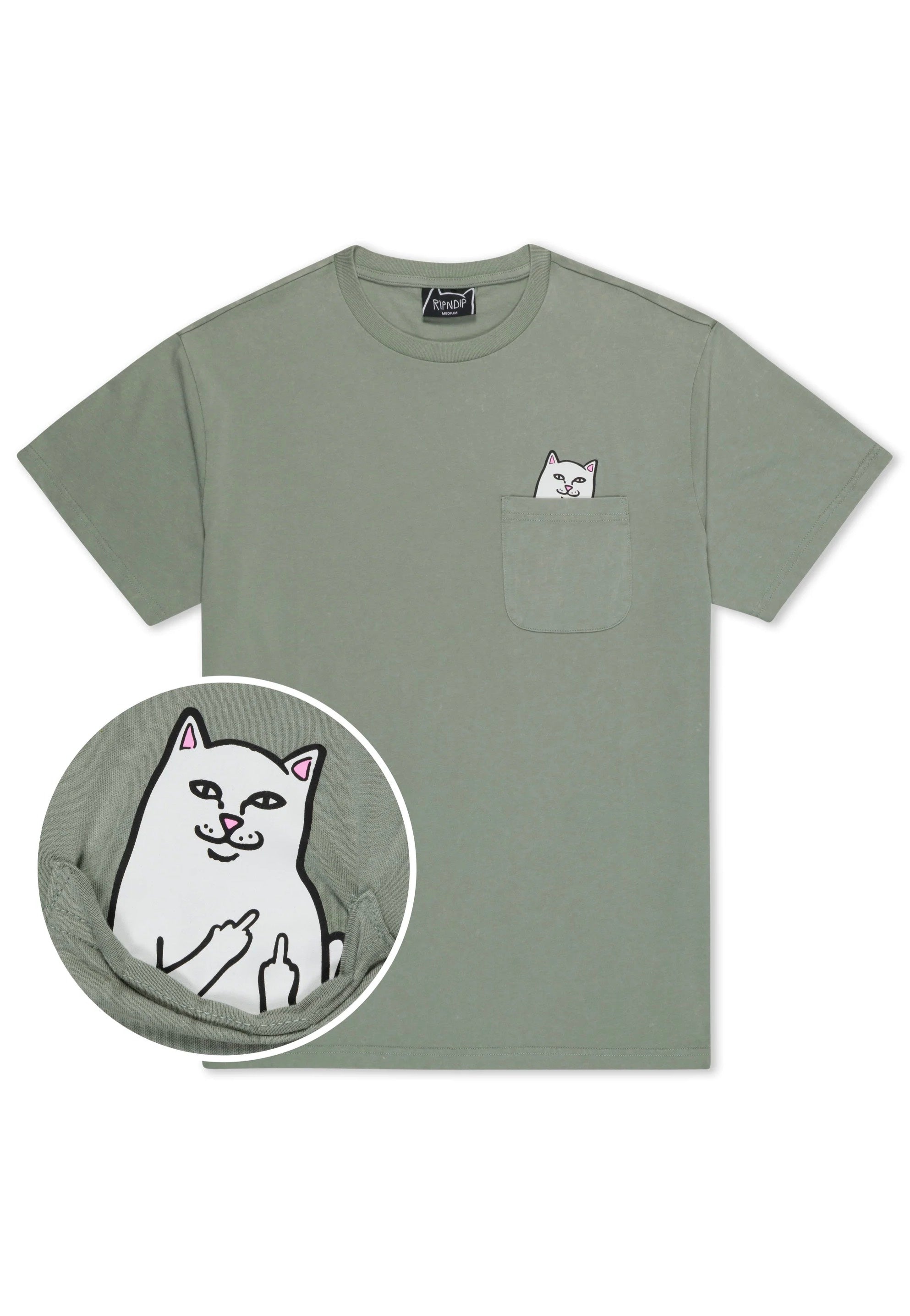 RIPNDIP - Lord Nermal Pocket Sage Vintage Wash - T-Shirt | Men-Image