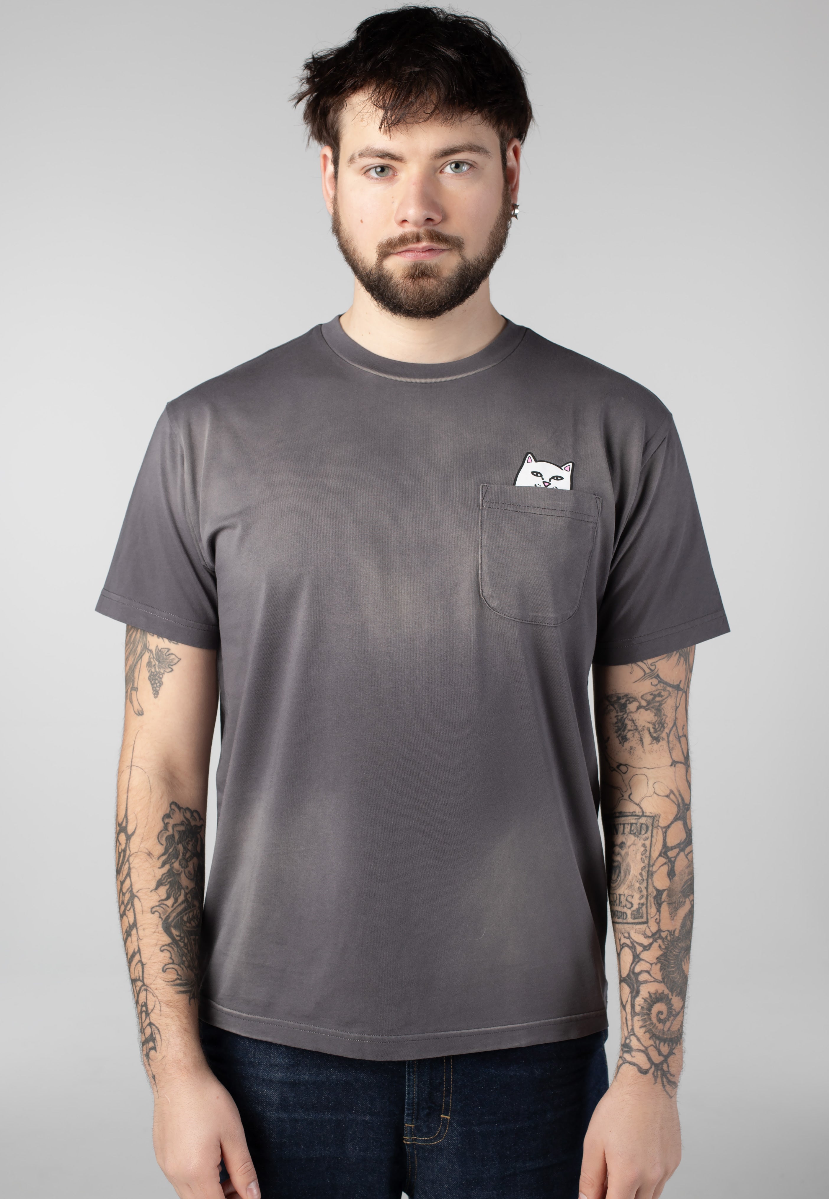 RIPNDIP - Lord Nermal Pocket Charcoal Vintage Wash - T-Shirt | Men-Image