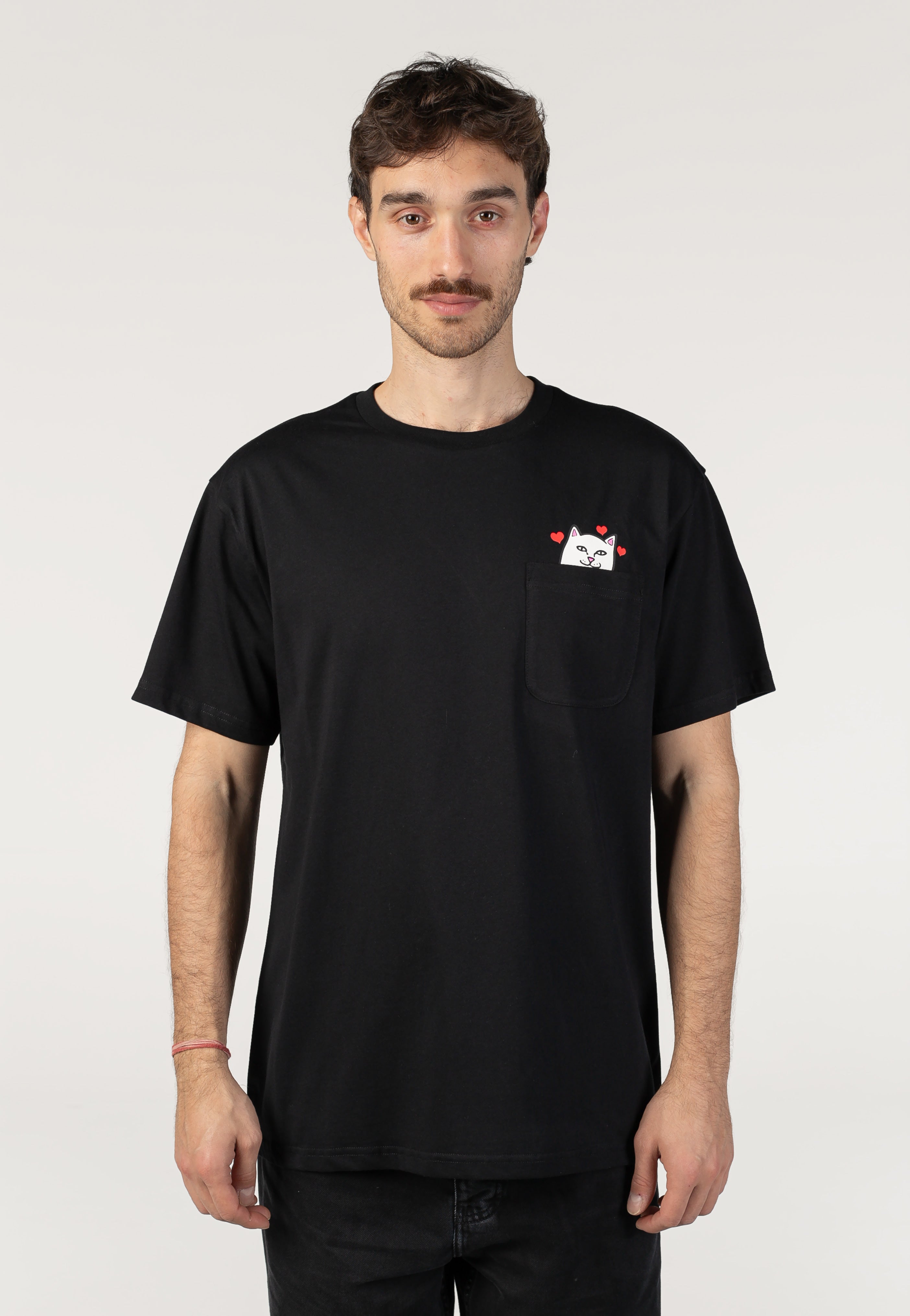 RIPNDIP Nermal Loves Pocket Black Wash - T-Shirt | Impericon