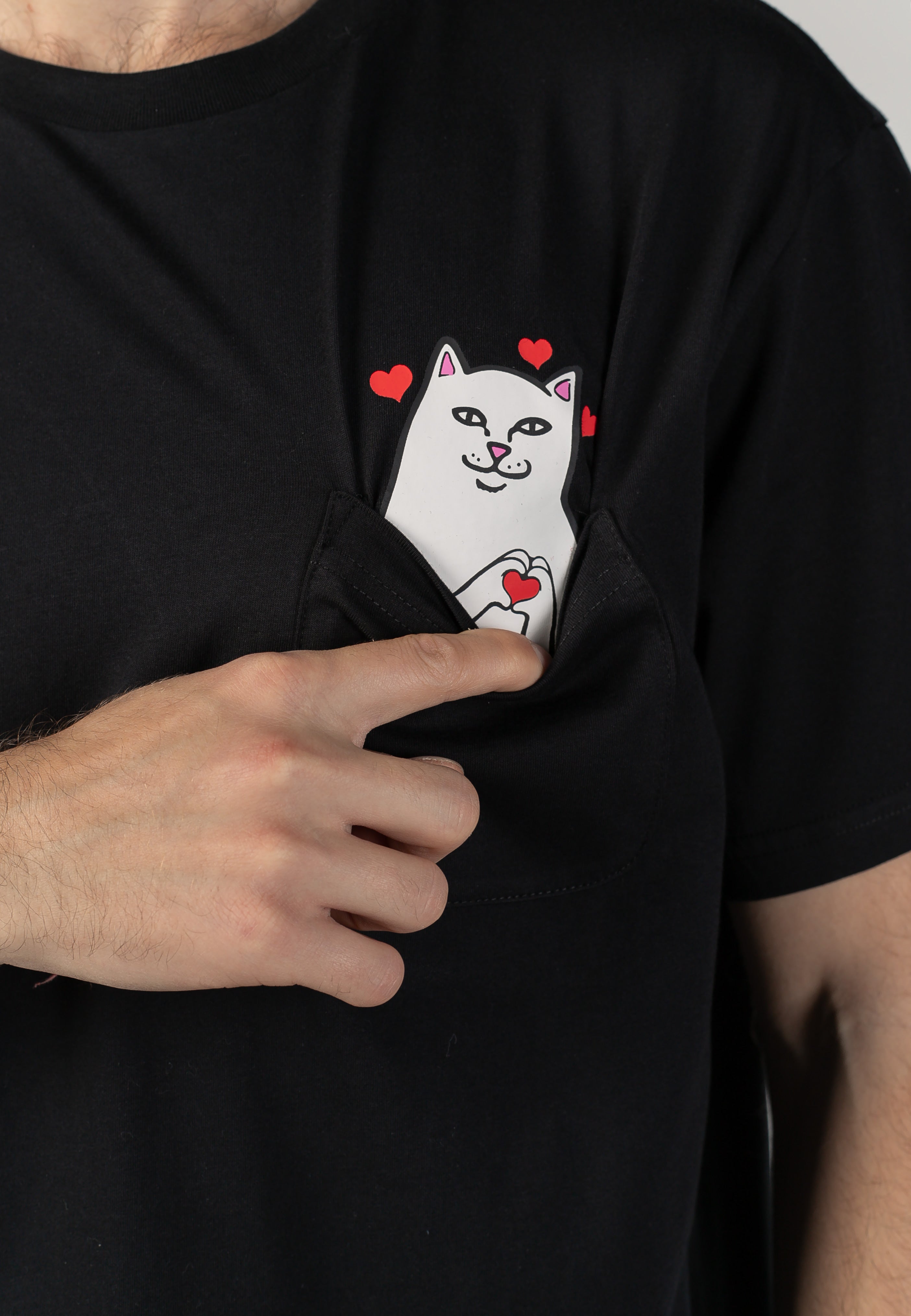 RIPNDIP - Nermal Loves Pocket Black Wash - T-Shirt | Men-Image