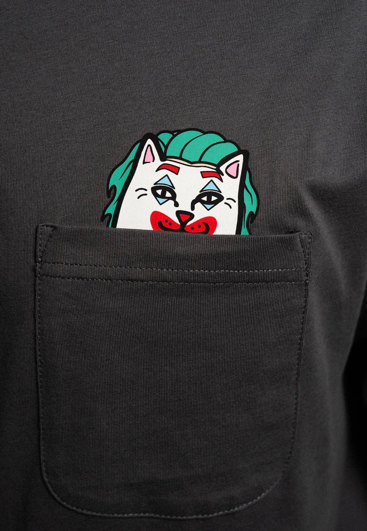 RIPNDIP Why So Nermal? Pocket Charcoal Tričko | Men-Image