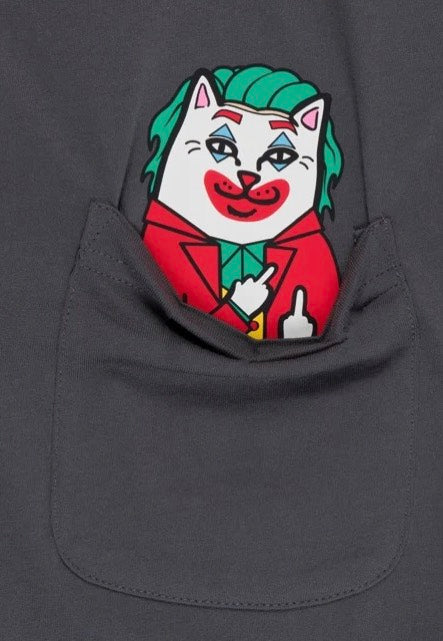 RIPNDIP Why So Nermal? Pocket Charcoal Tričko | Men-Image