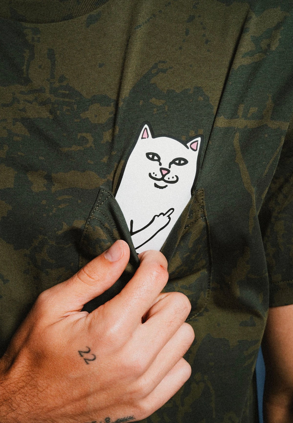 RIPNDIP Lord Nermal Pocket Forest Camo T-Shirt | Men-Image