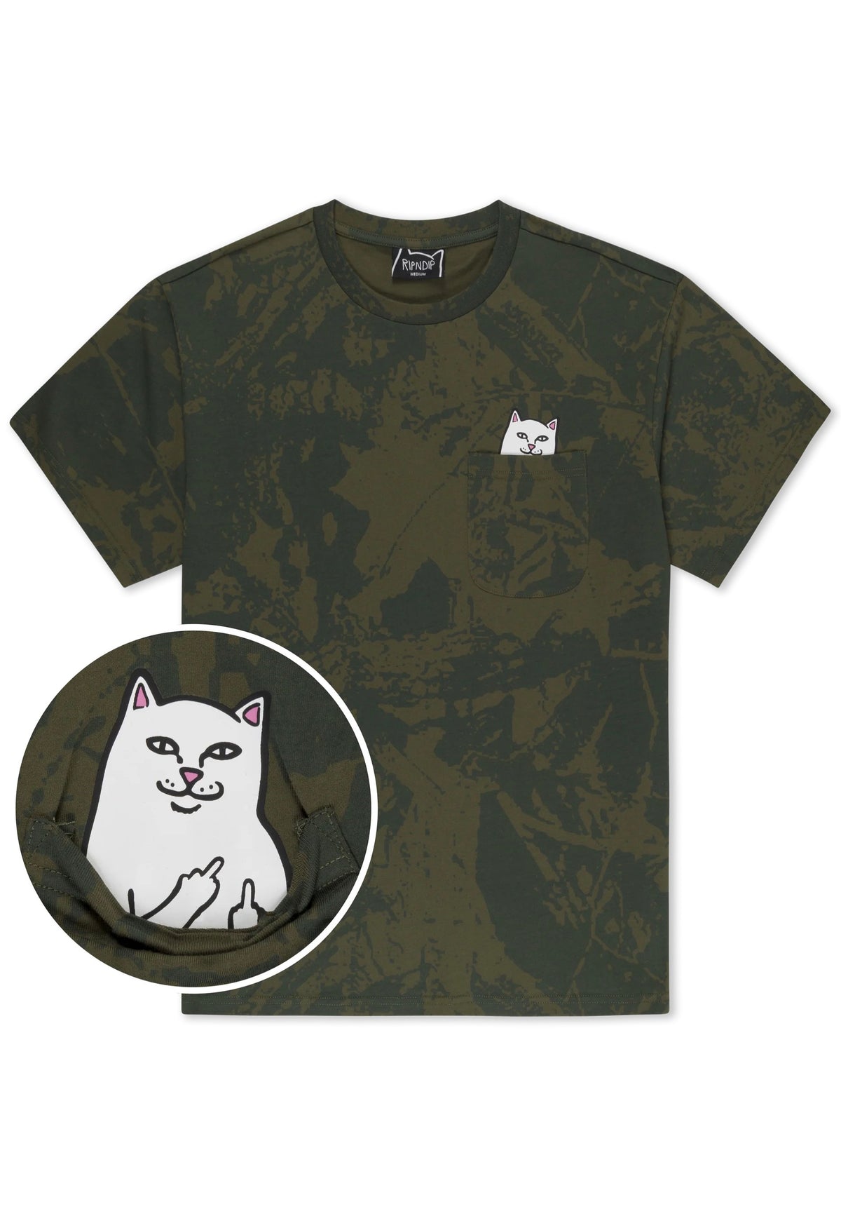 RIPNDIP Lord Nermal Pocket Forest Camo T-Shirt | Men-Image