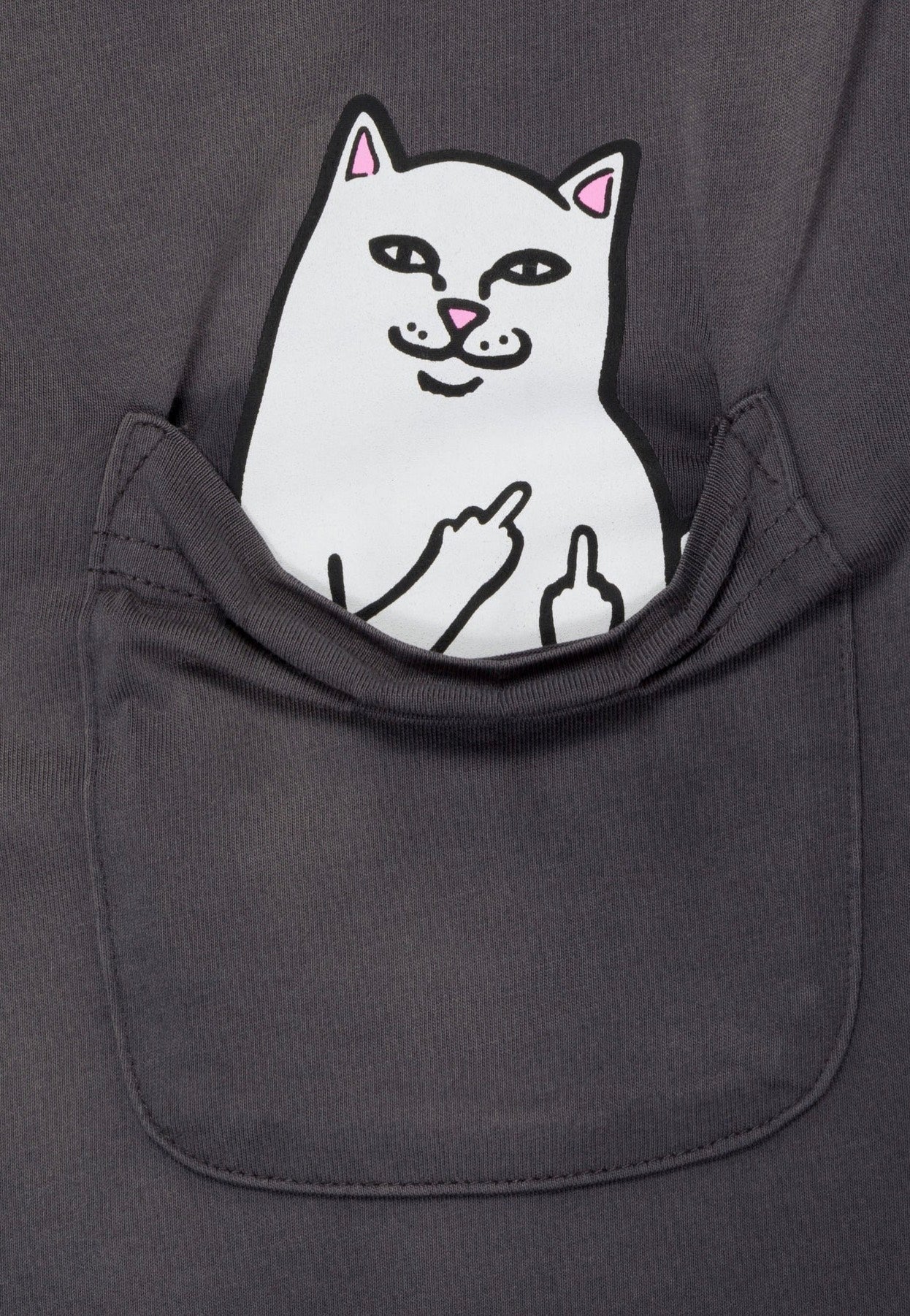 RIPNDIP - Lord Nermal Pocket Charcoal Vintage Wash - T-Shirt | Men-Image