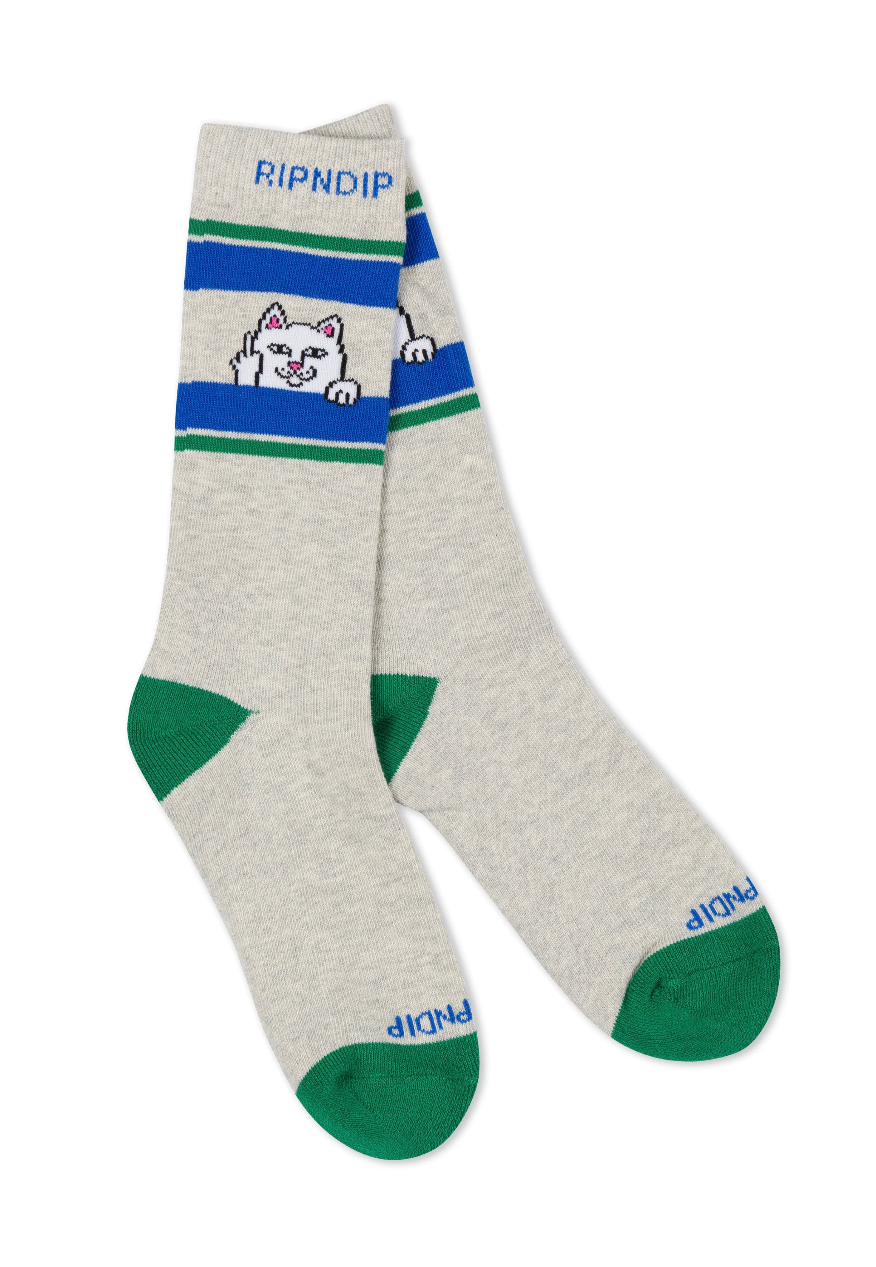 RIPNDIP - Peeking Nermal Ash Heather - Socks | Neutral-Image