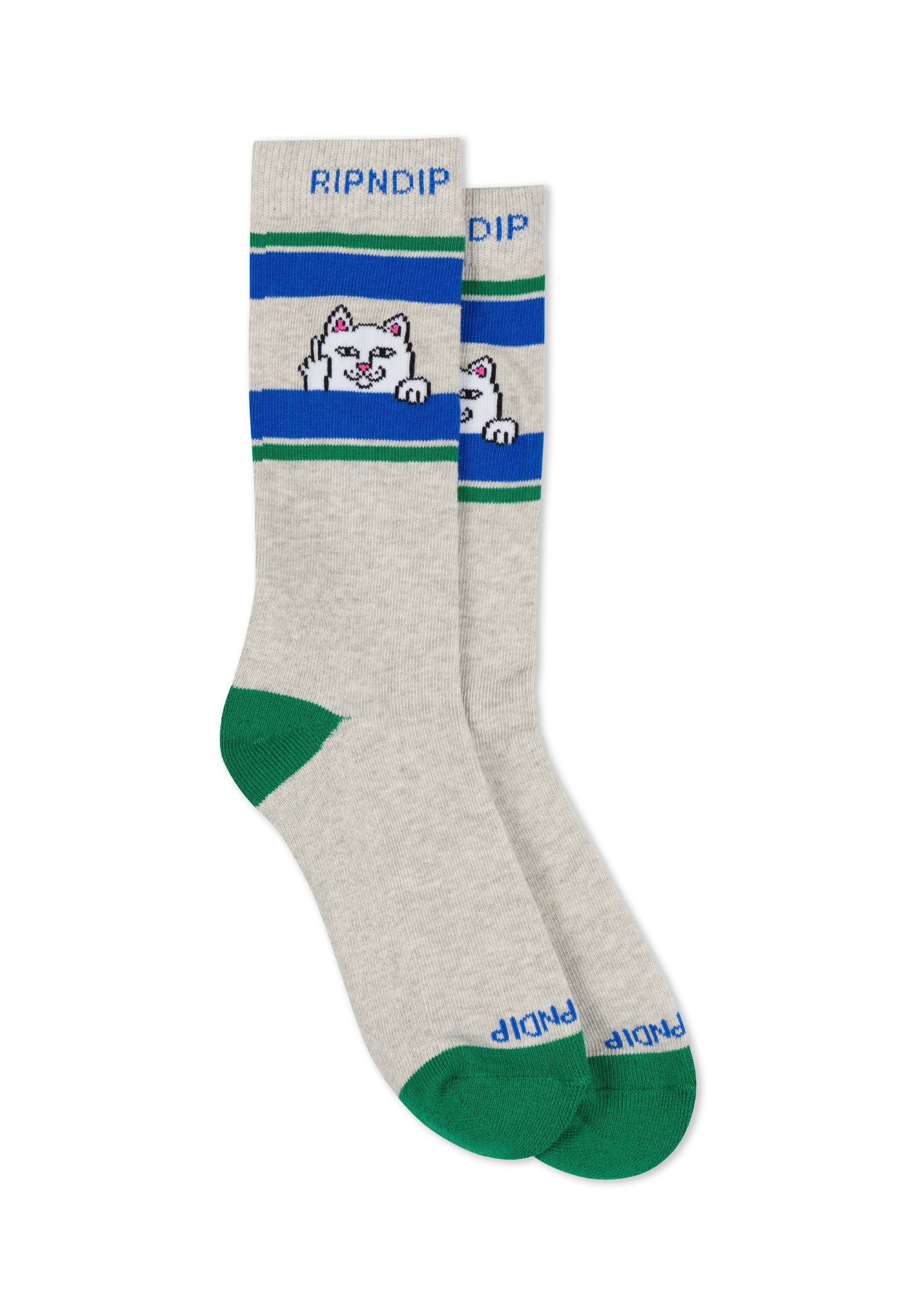 RIPNDIP - Peeking Nermal Ash Heather - Socks | Neutral-Image