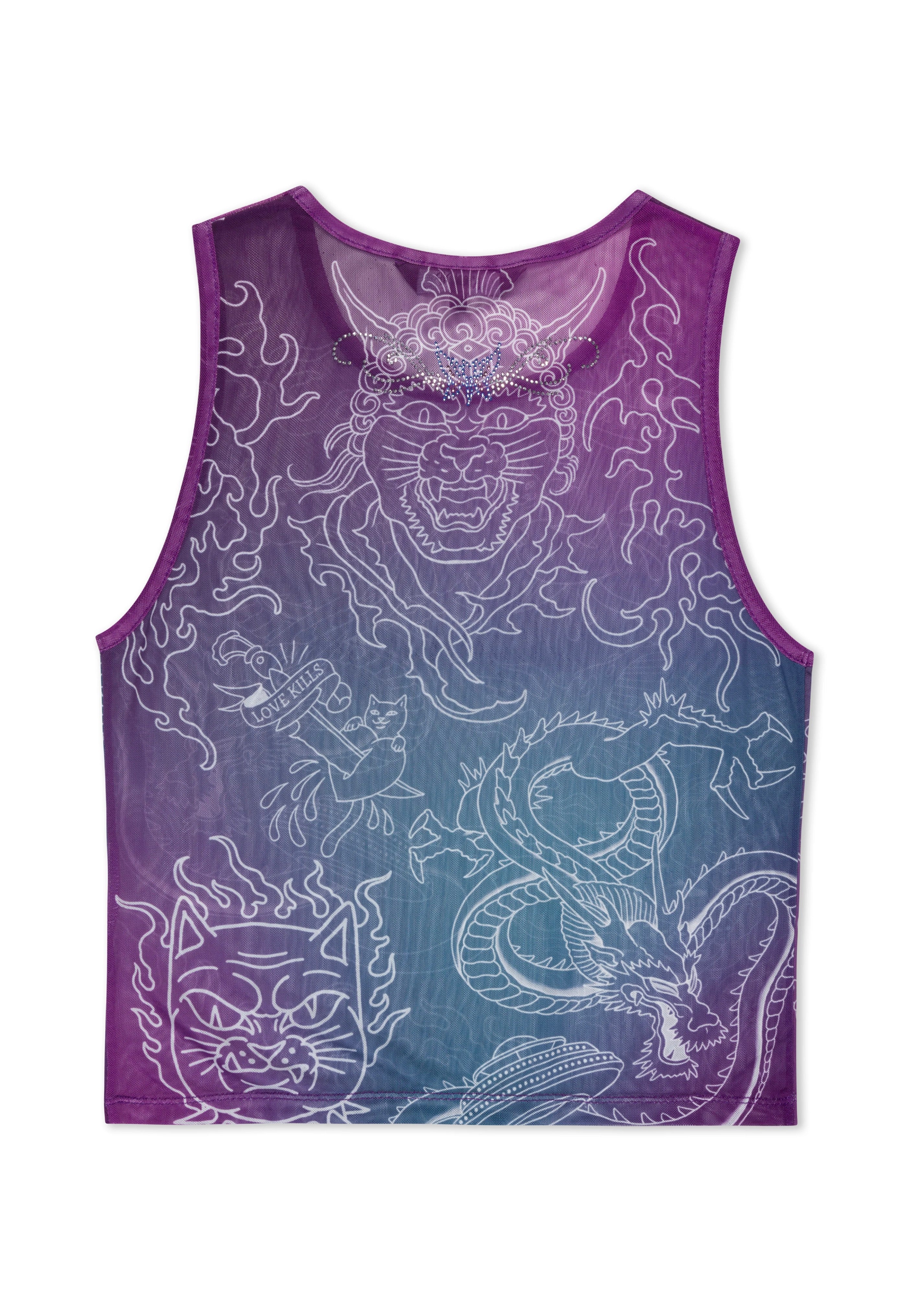 RIPNDIP - Trace Mesh Cropped Multi - Tank | Women-Image