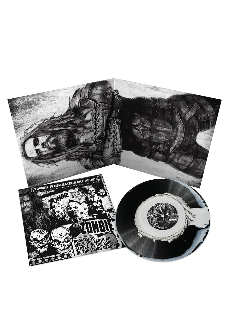 Rob Zombie The Great Satan Ltd. Black And White Swirl - Colored
