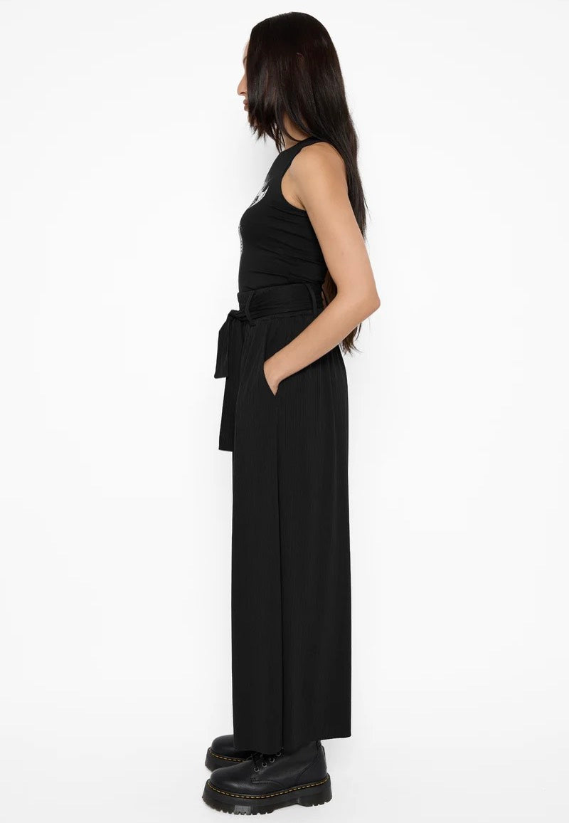 Mary Wyatt Rowan Pleated Black Kalhoty | Women-Image