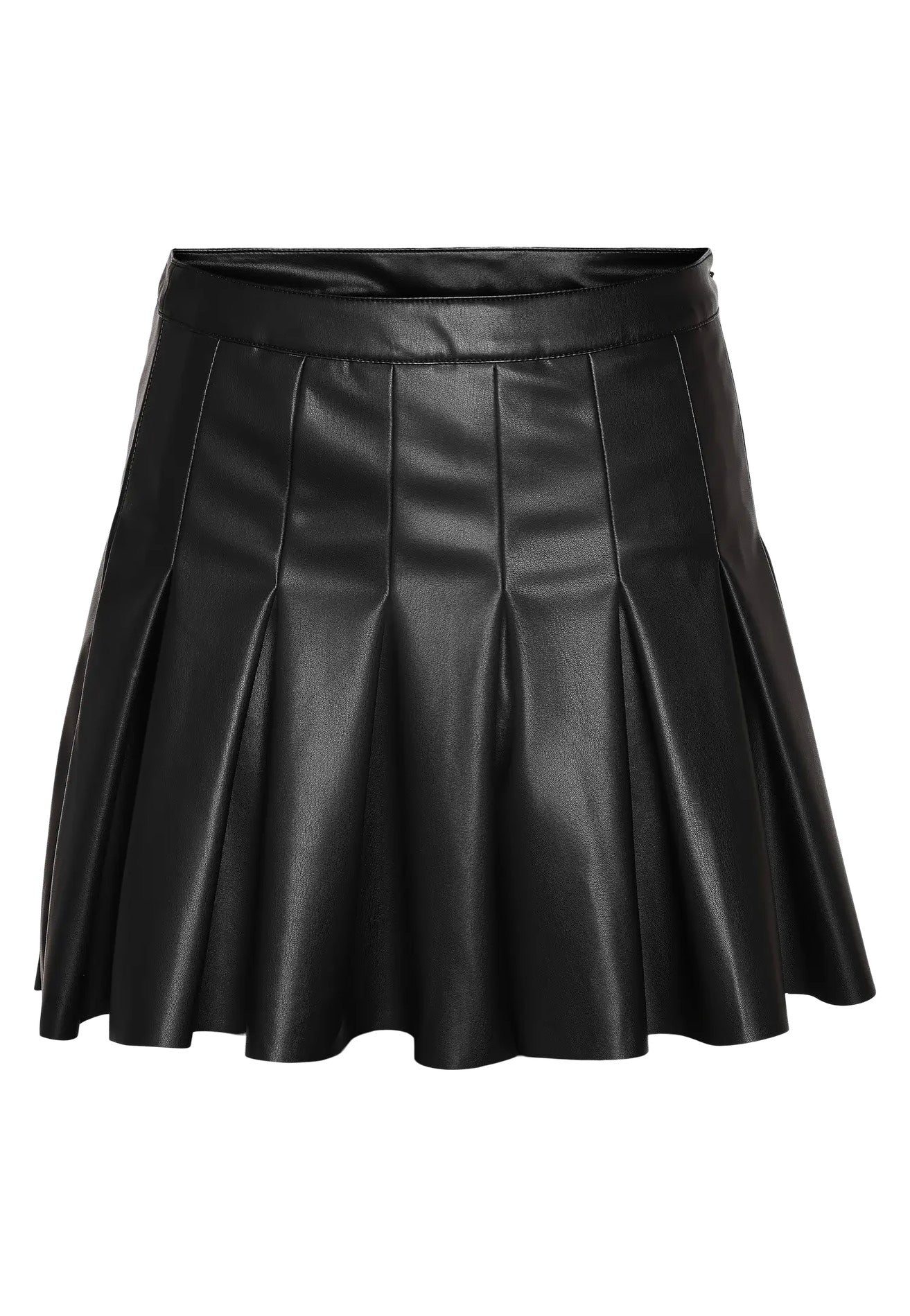 Noisy May - Paulo Pleated PU Mini Black - Skirt | Women-Image