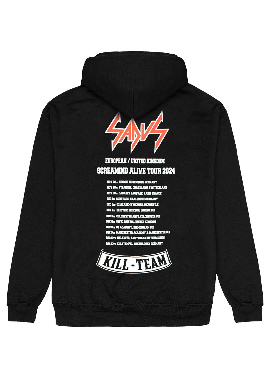 Sadus - Screaming Alive Tour 2024 - Hoodie | Men-Image