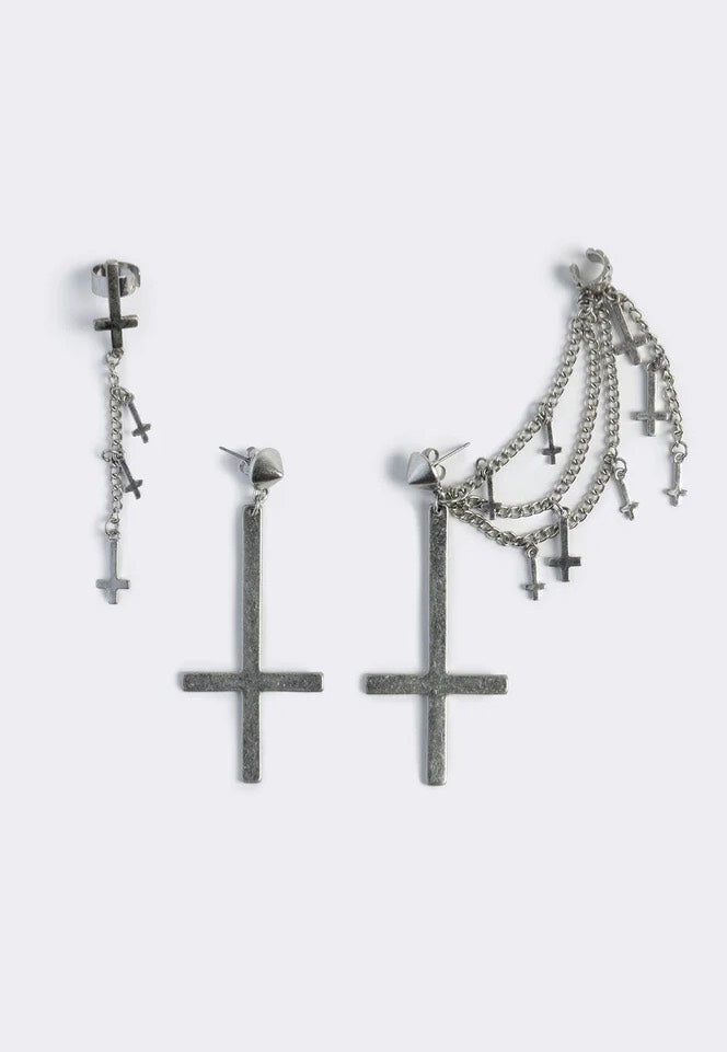 Minga London - Saintbreaker Earring Set Silver - Earrings | Neutral-Image