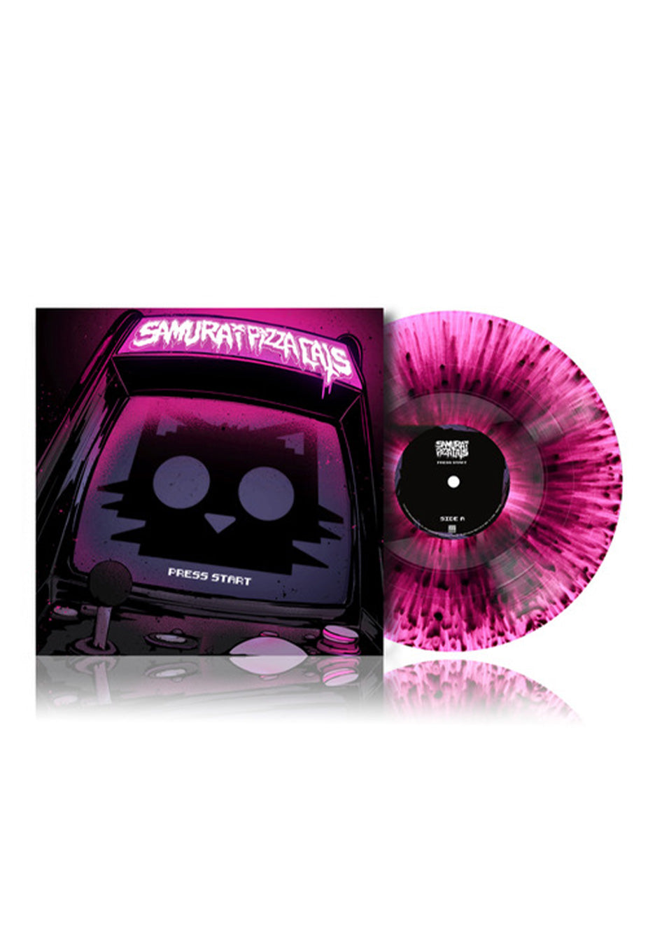 Samurai Pizza Cats - Press Start Ltd. Pink-Lilac - Splattered Vinyl | Neutral-Image