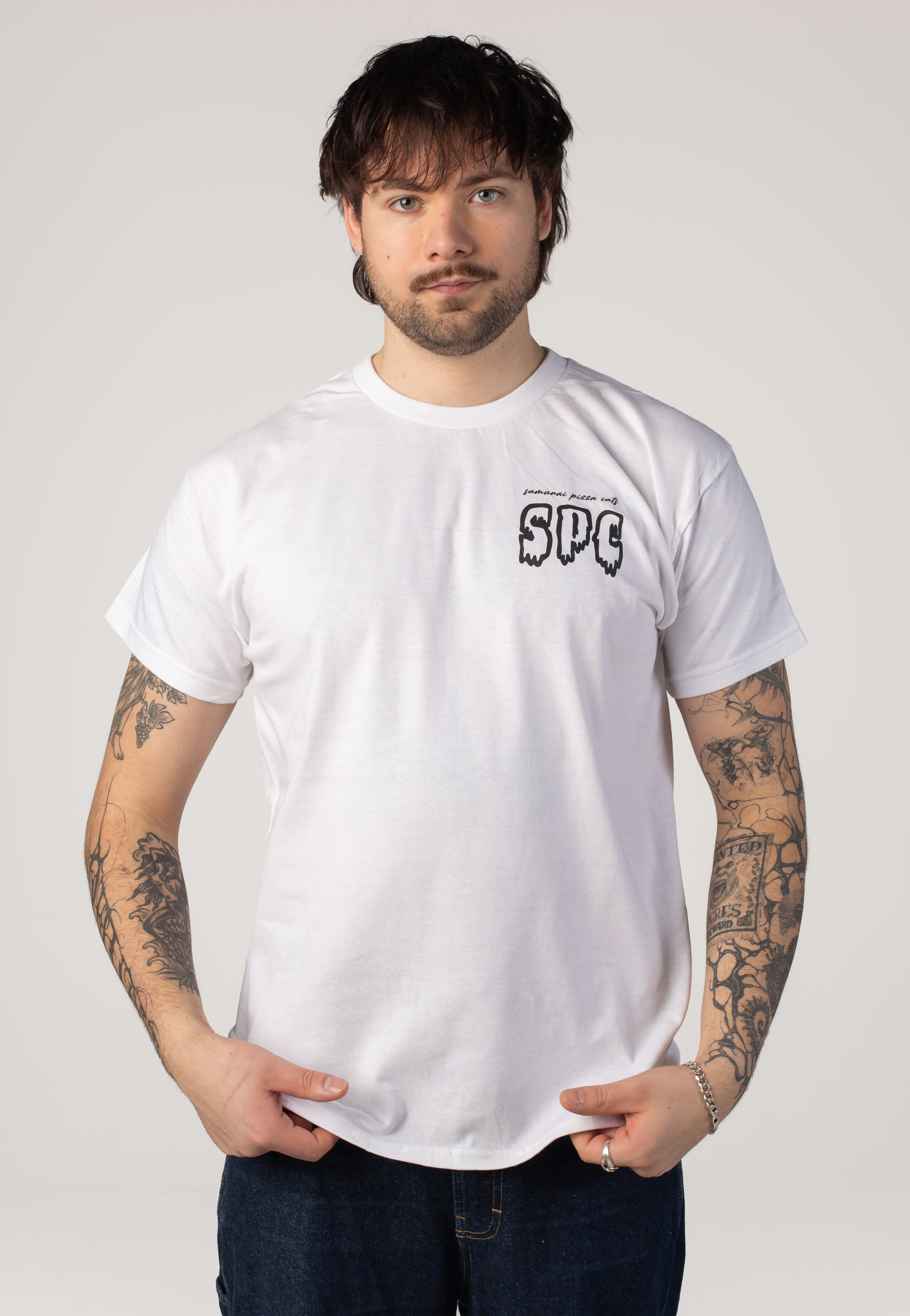 Samurai Pizza Cats - SPC White - T-Shirt | Men-Image