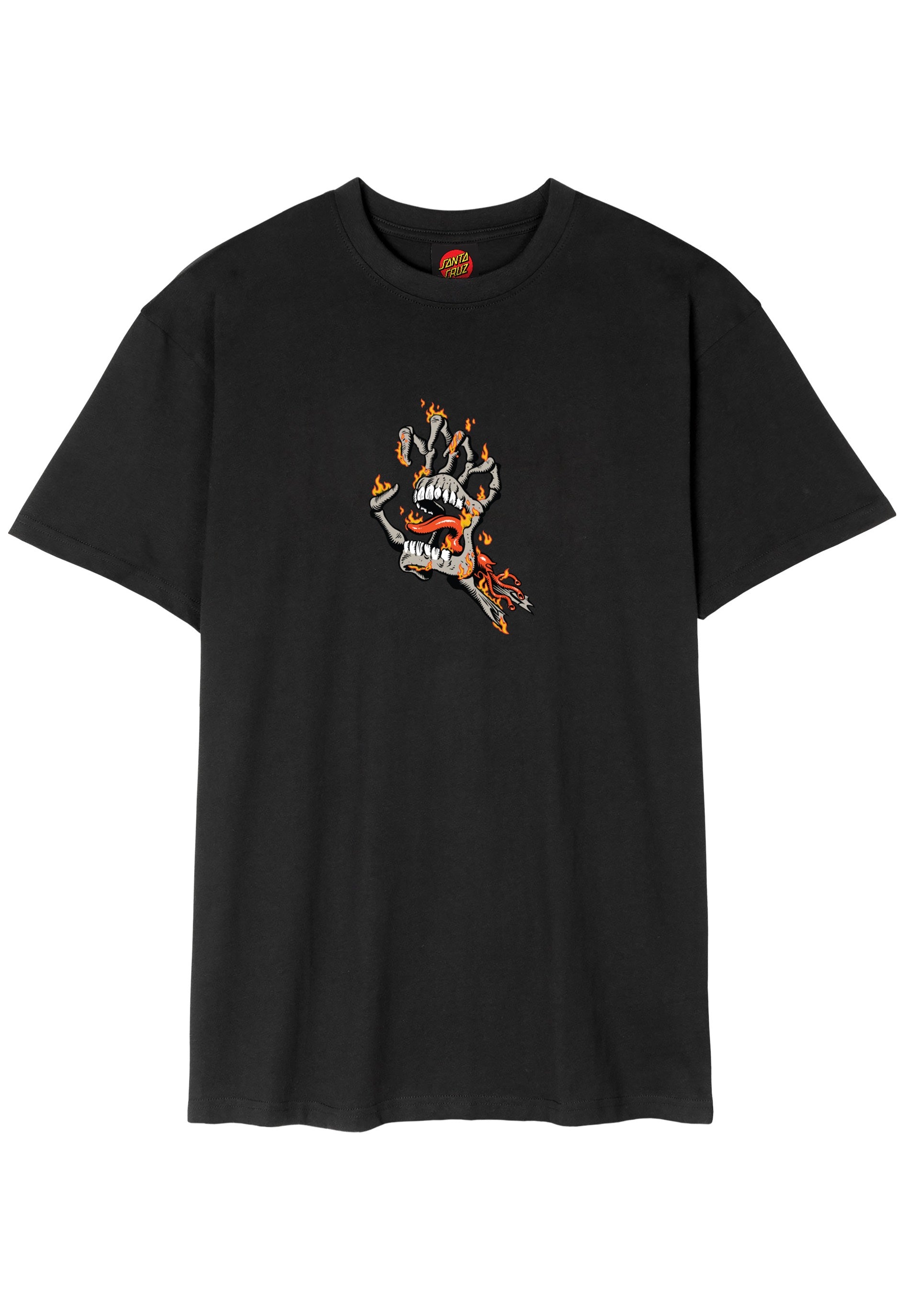 Santa Cruz Burnt Bone Hand Black - T-Shirt | Impericon