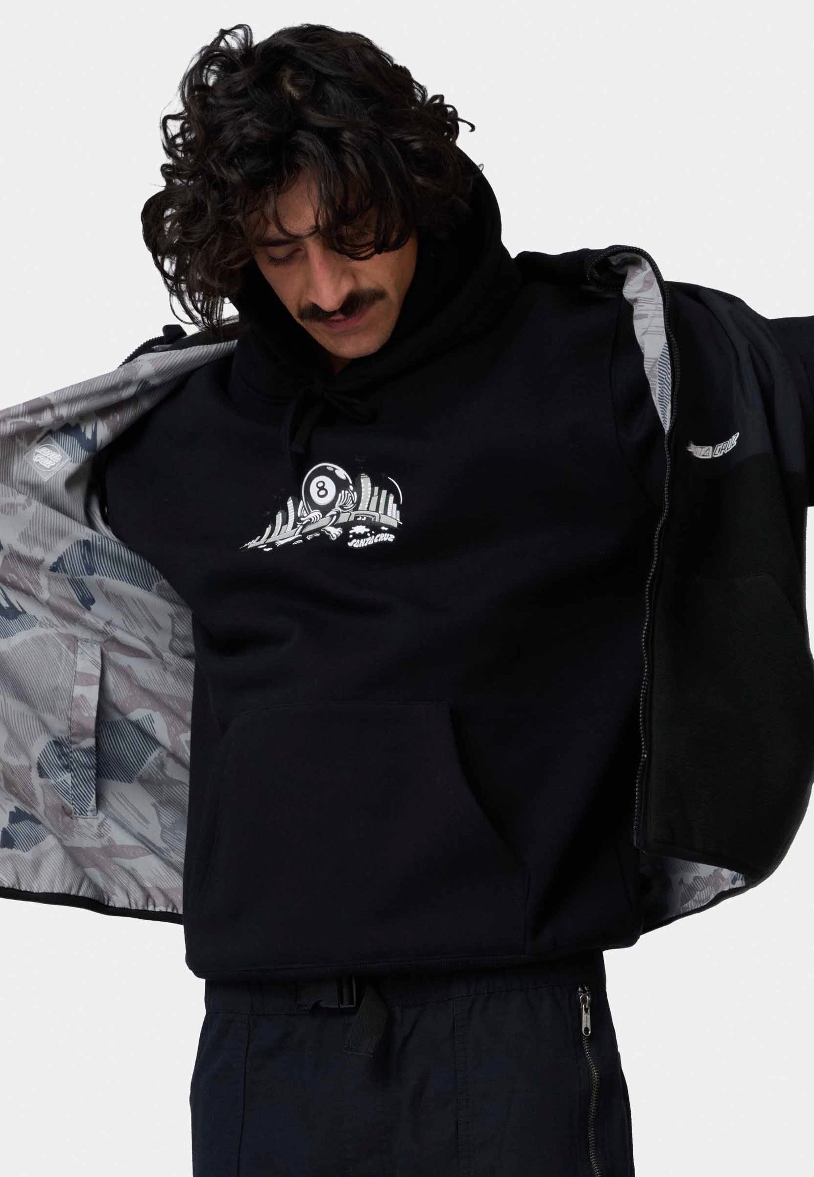 Santa Cruz - Cache Reversible Woodcut Camo/Black - Vest | Men-Image
