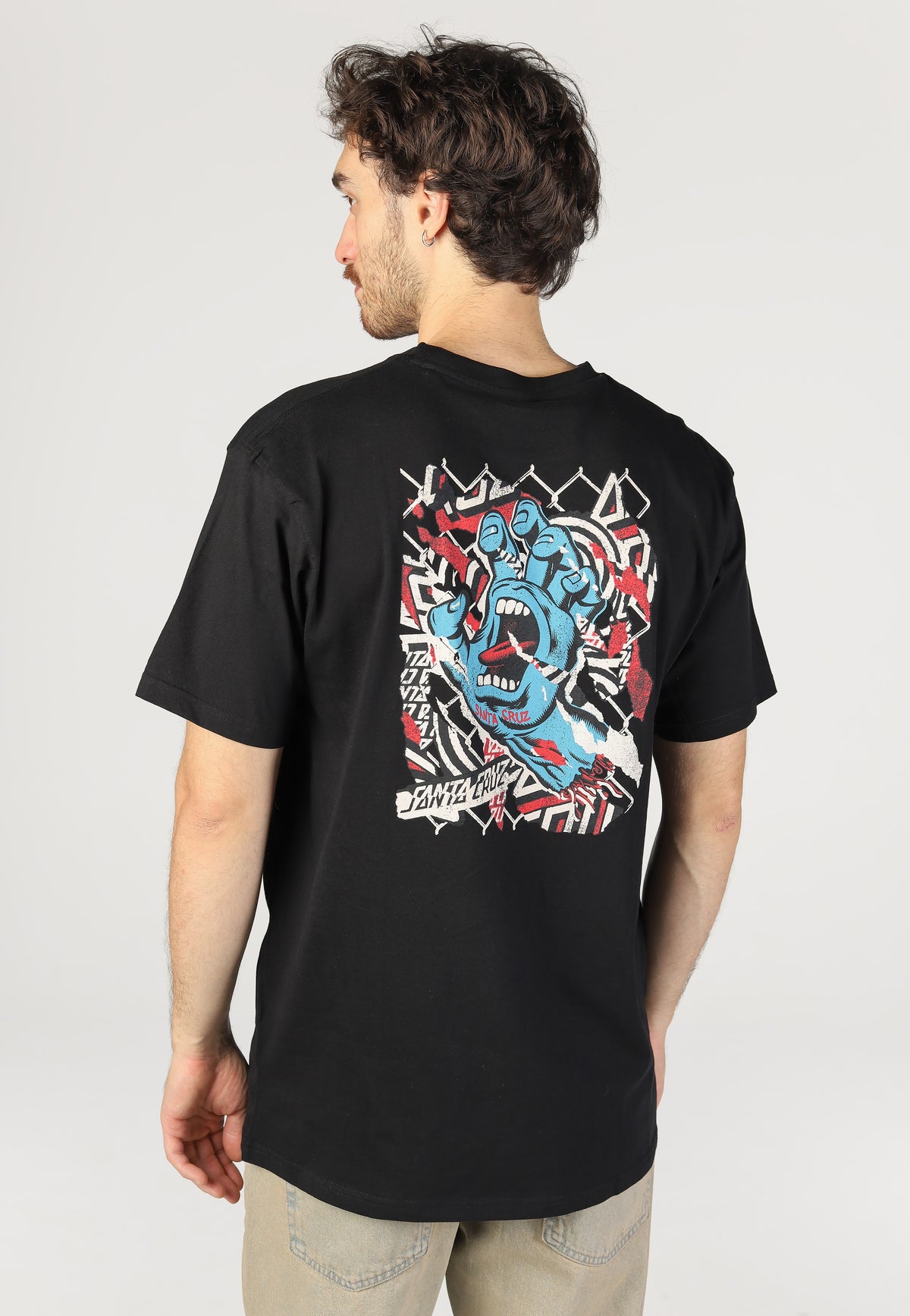 Santa Cruz Damaged Hand Black Tričko | Men-Image