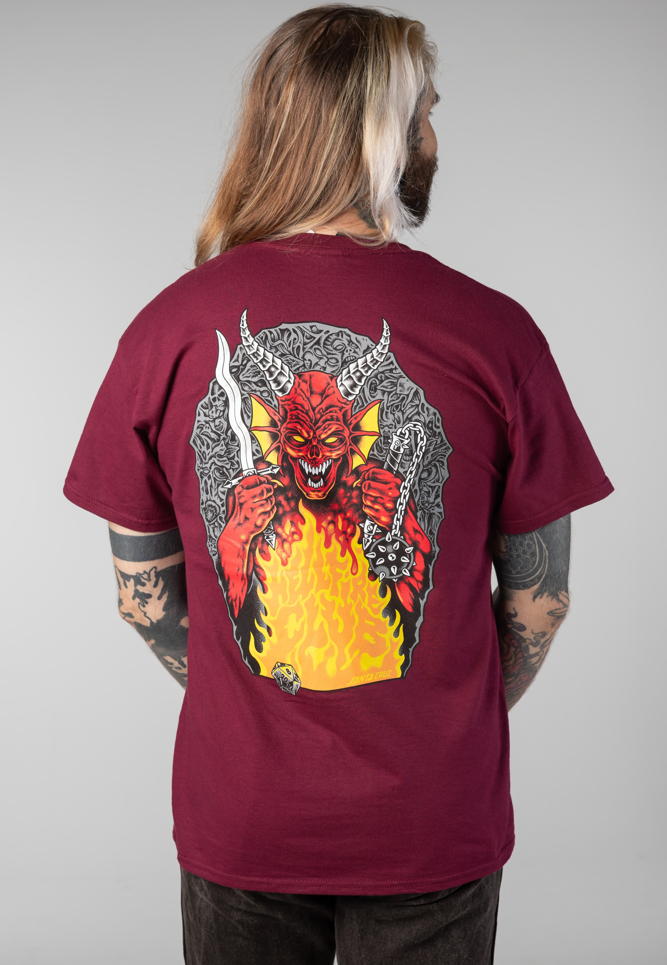 Santa Cruz x Stranger Things - Hellfire Pit Maroon - T-Shirt | Men-Image